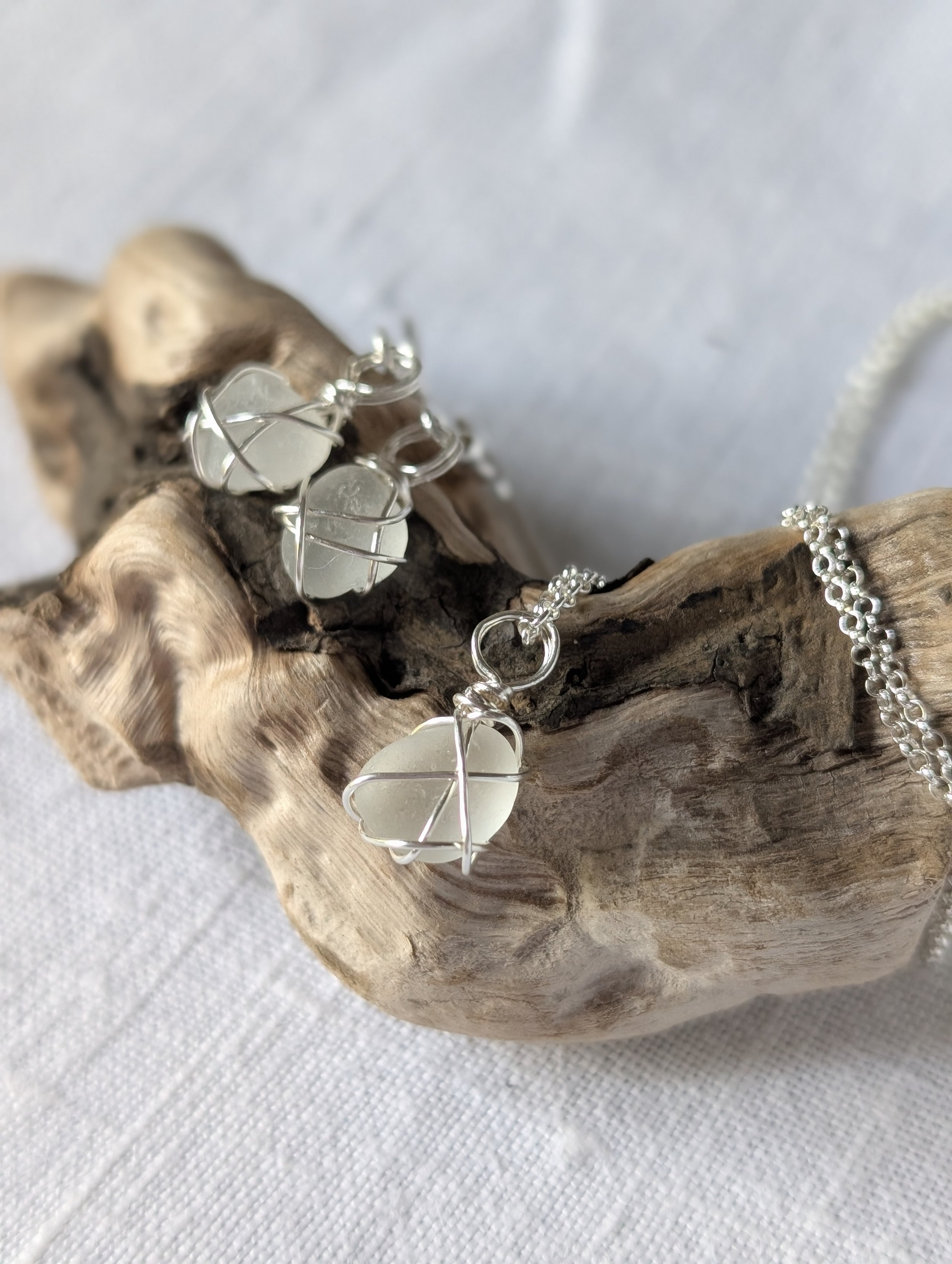 Handmade Frosty White Sea-glass and silver matching set  (2).jpg