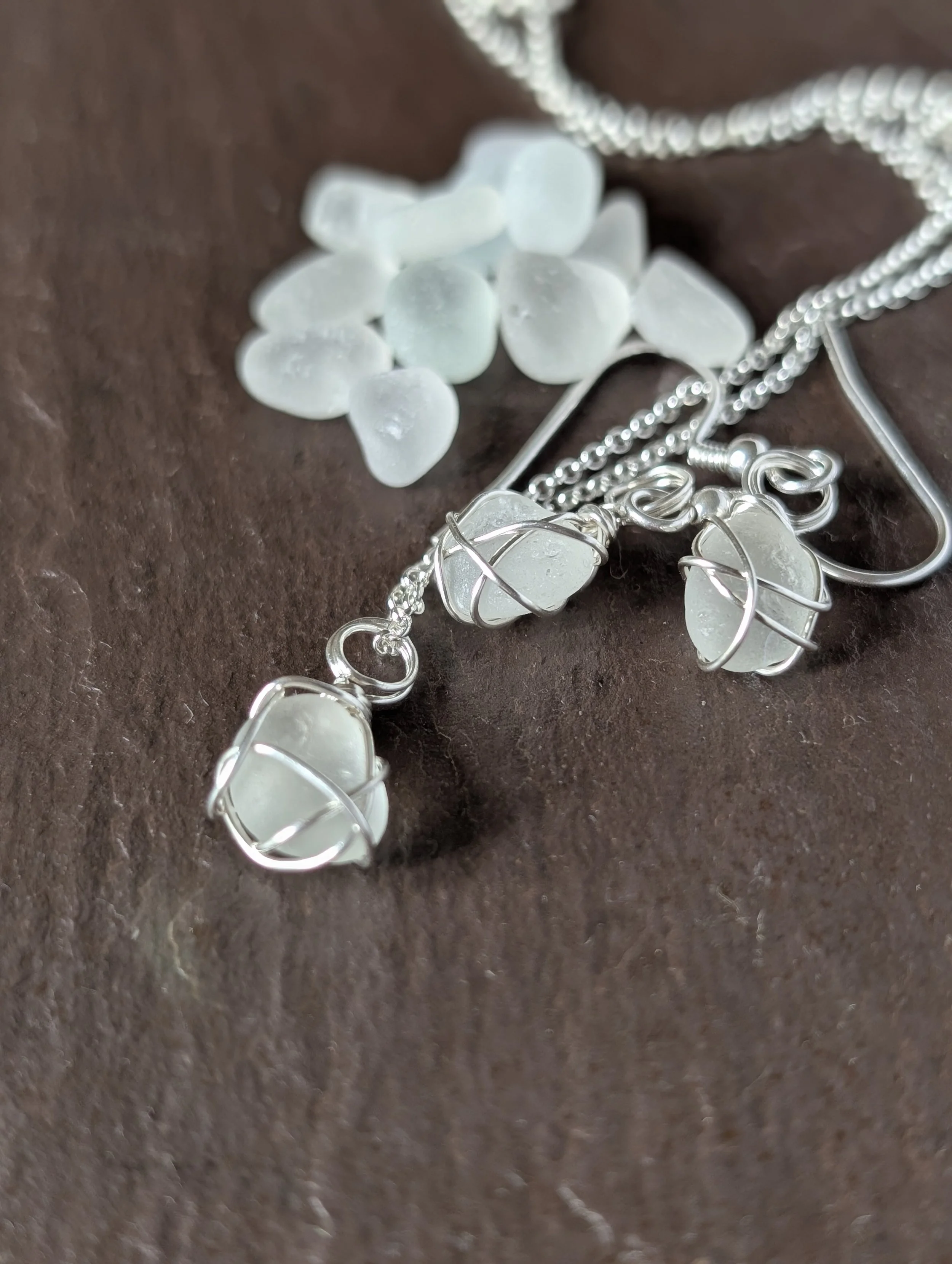 Handmade Frosty White Sea-glass and silver matching set  (6).jpg