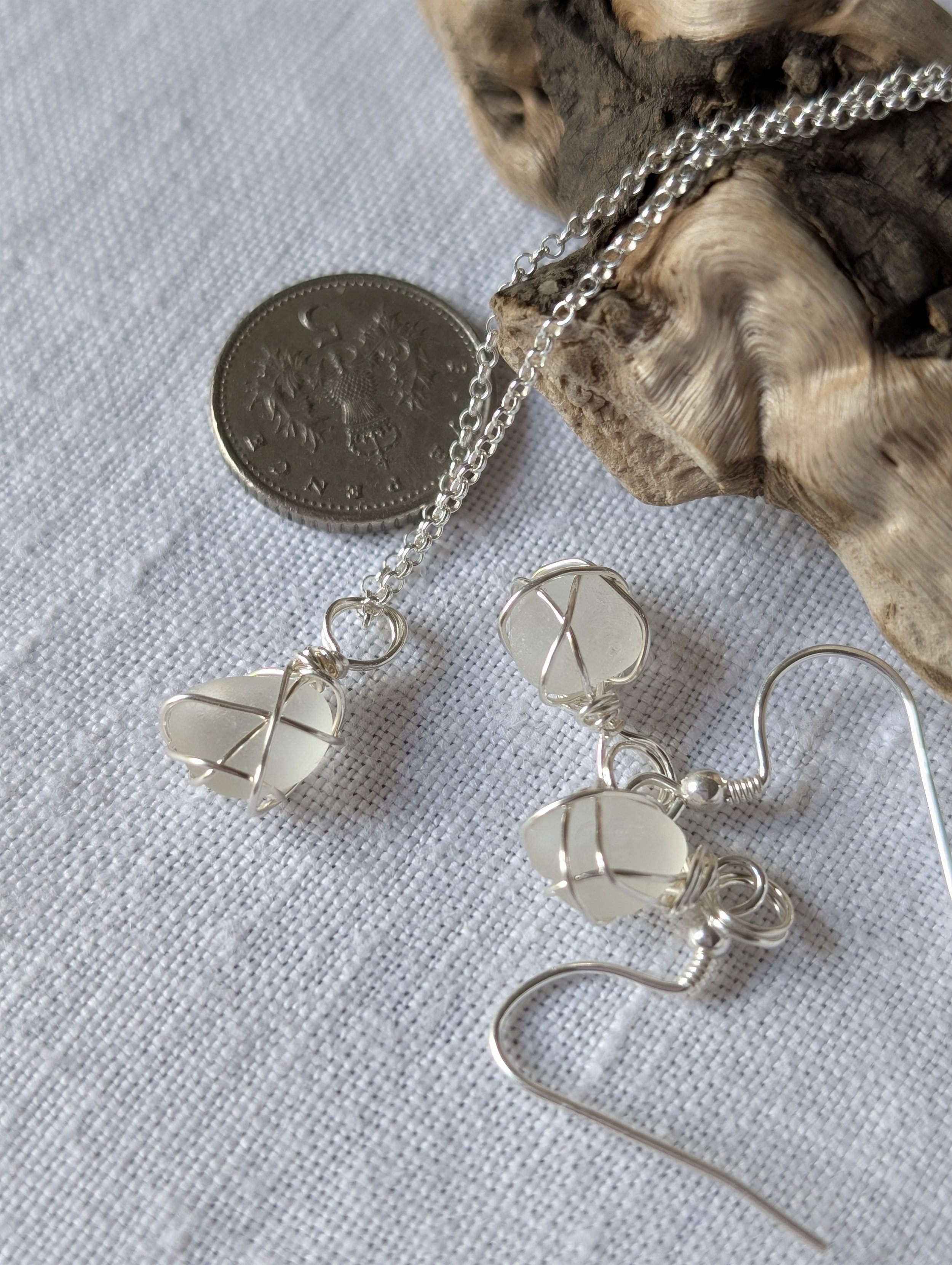 Handmade Frosty White Sea-glass and silver matching set  (4).jpg