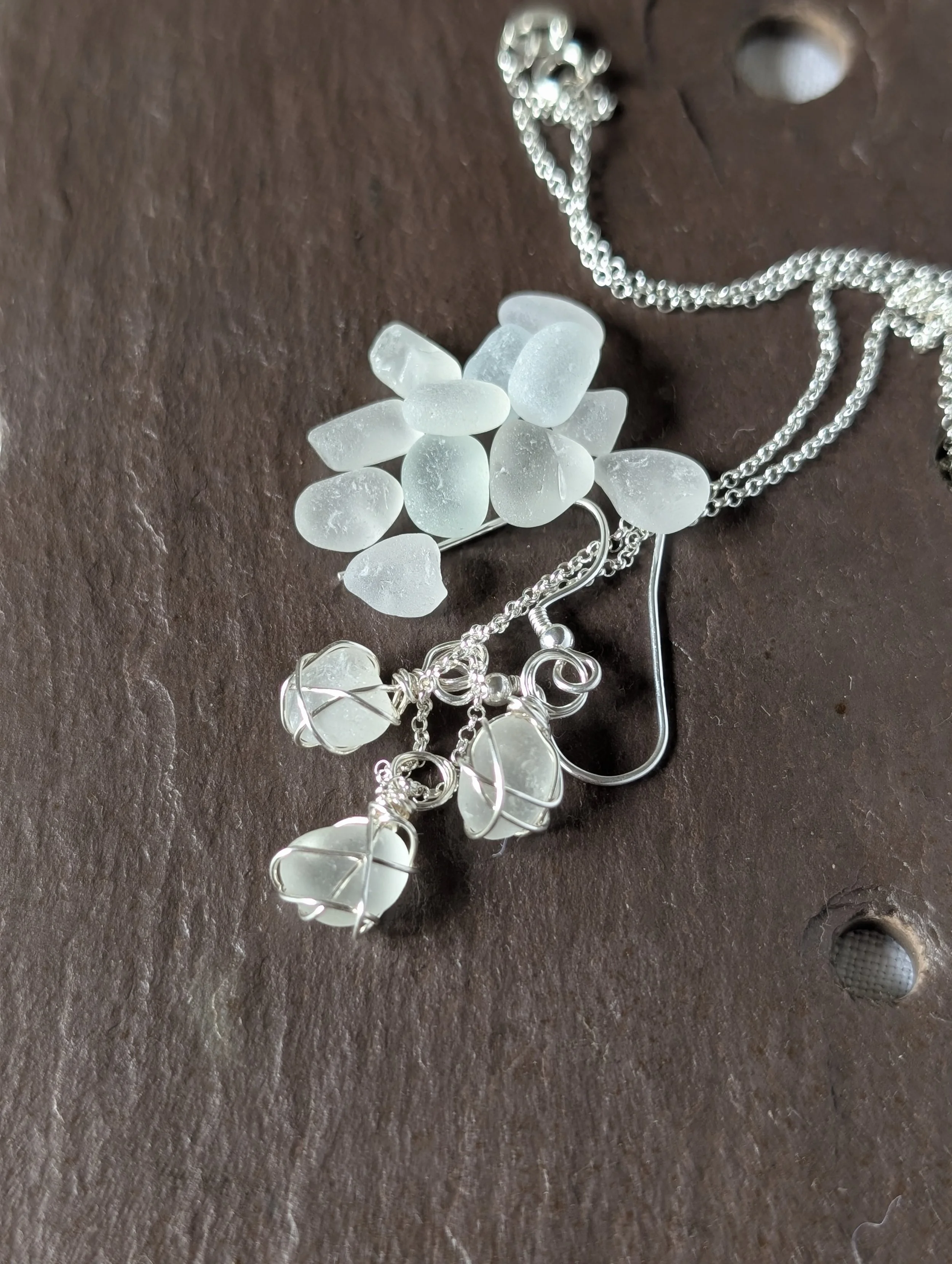 Handmade Frosty White Sea-glass and silver matching set  (8).jpg