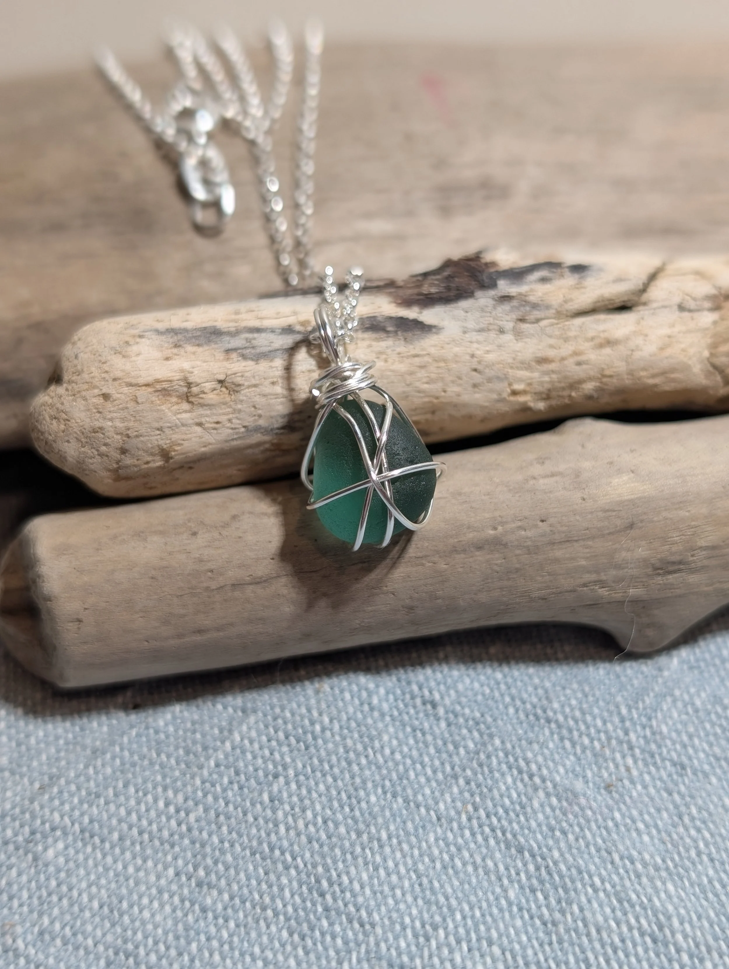 Teal-Blue-Sea-Glass-Fine-Silver-Wrap-Necklace.jpg