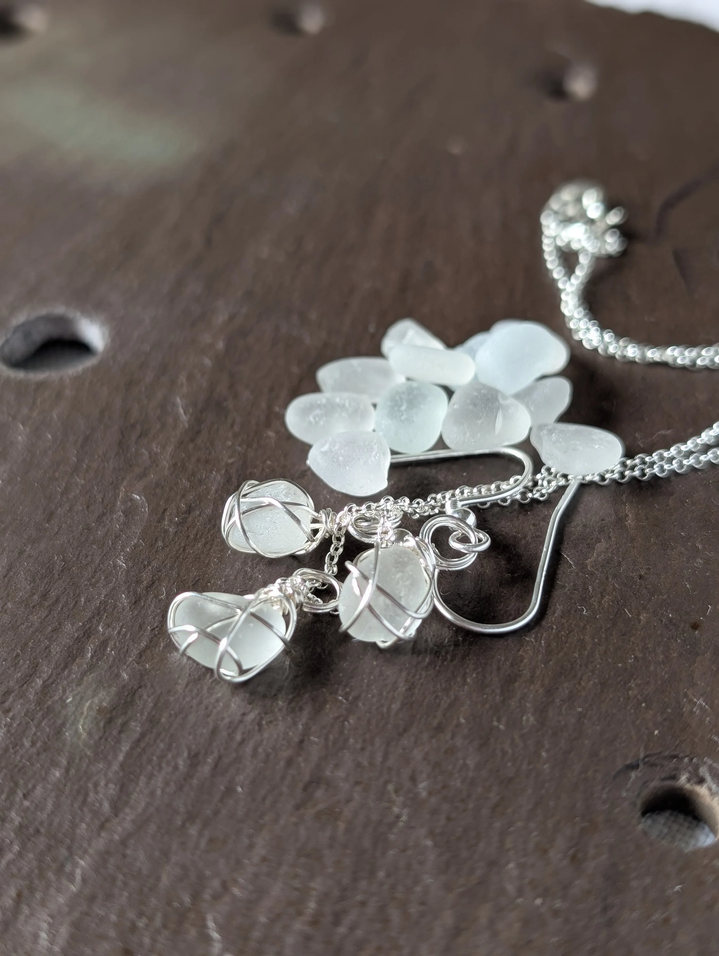 Handmade Frosty White Sea-glass and silver matching set  (9).jpg
