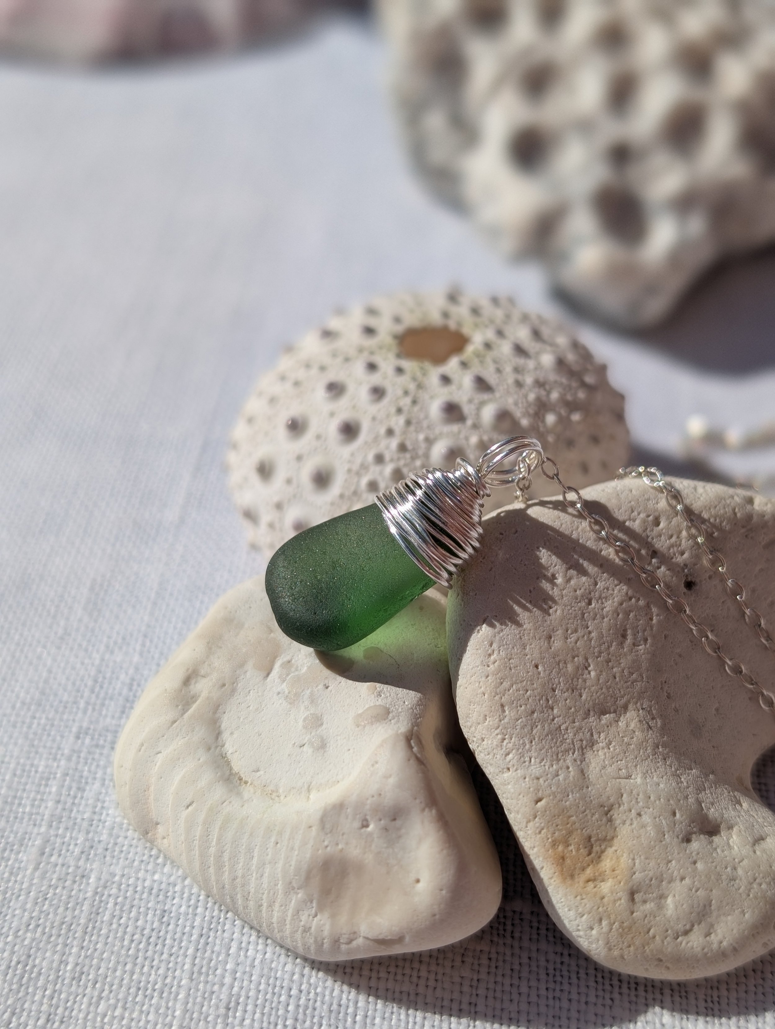 Sage-Green-Sea-Glass-Bean-Silver-Wire-top-necklace (2).jpg