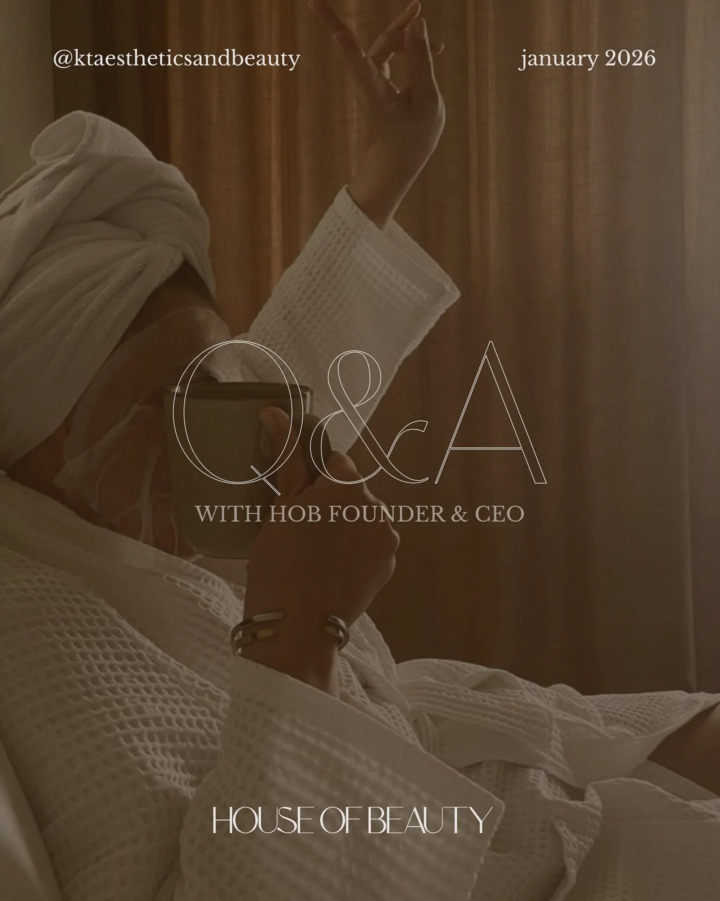 q&amp;a x kt 

one thing about our founder &amp; ceo, she doesn&rsquo;t sit still! finally got her to relax &amp; answer some questions about 2026 at hob. 🤍