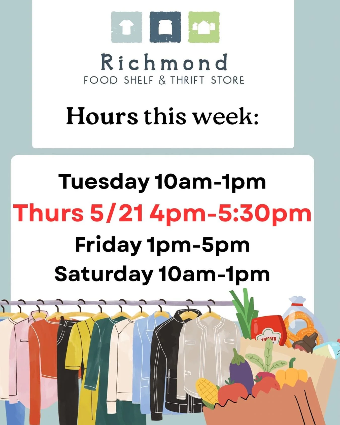 We will be closing a little early on Thursday due to the Vermont Olympians parade in Richmond! Bridge St. will be closed to traffic from 5:45-6:30pm. We will be open on Thursday 4-5:30pm. We hope you can get out and enjoy the parade!