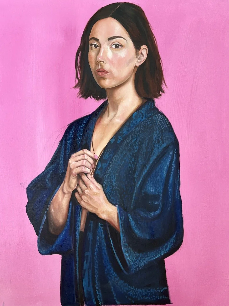 "Here, Closer" 
oil on canvas 
28 x 34 
2025 