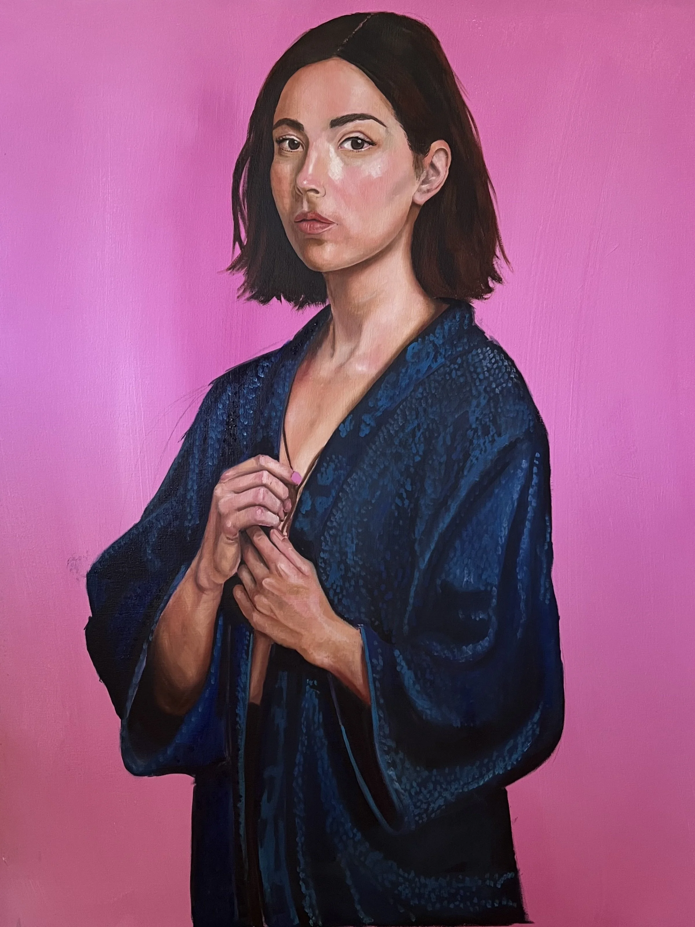 "Here, Closer" oil on canvas 28 x 34 2025