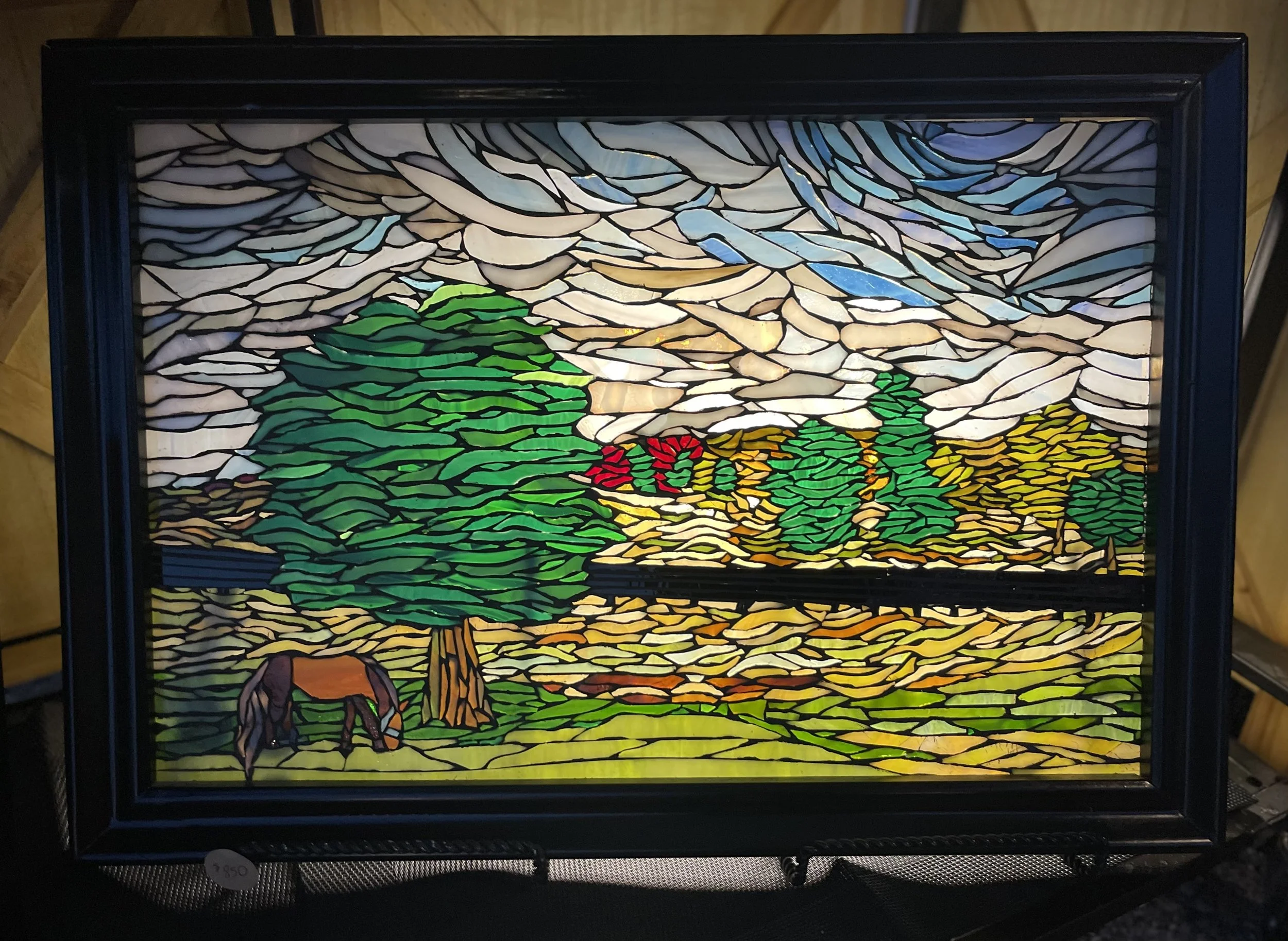 Stained Glass Landscape Panel