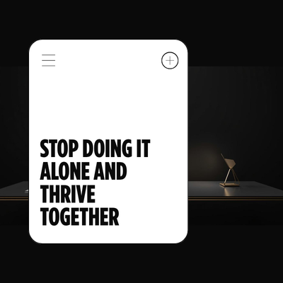YouTube Thumbnail - Stop doing it alone and thrive together.png