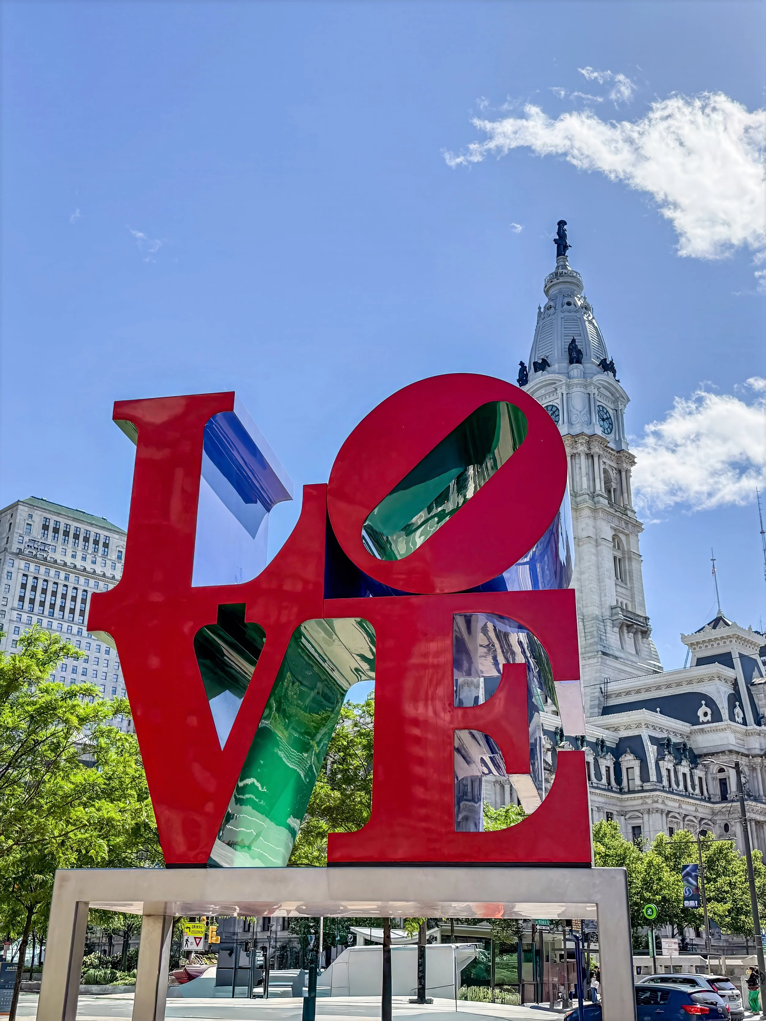 Located in the JFK Love park of Philadelphia, captured the iconic LOVE statue with Independence Hall as the backdrop.