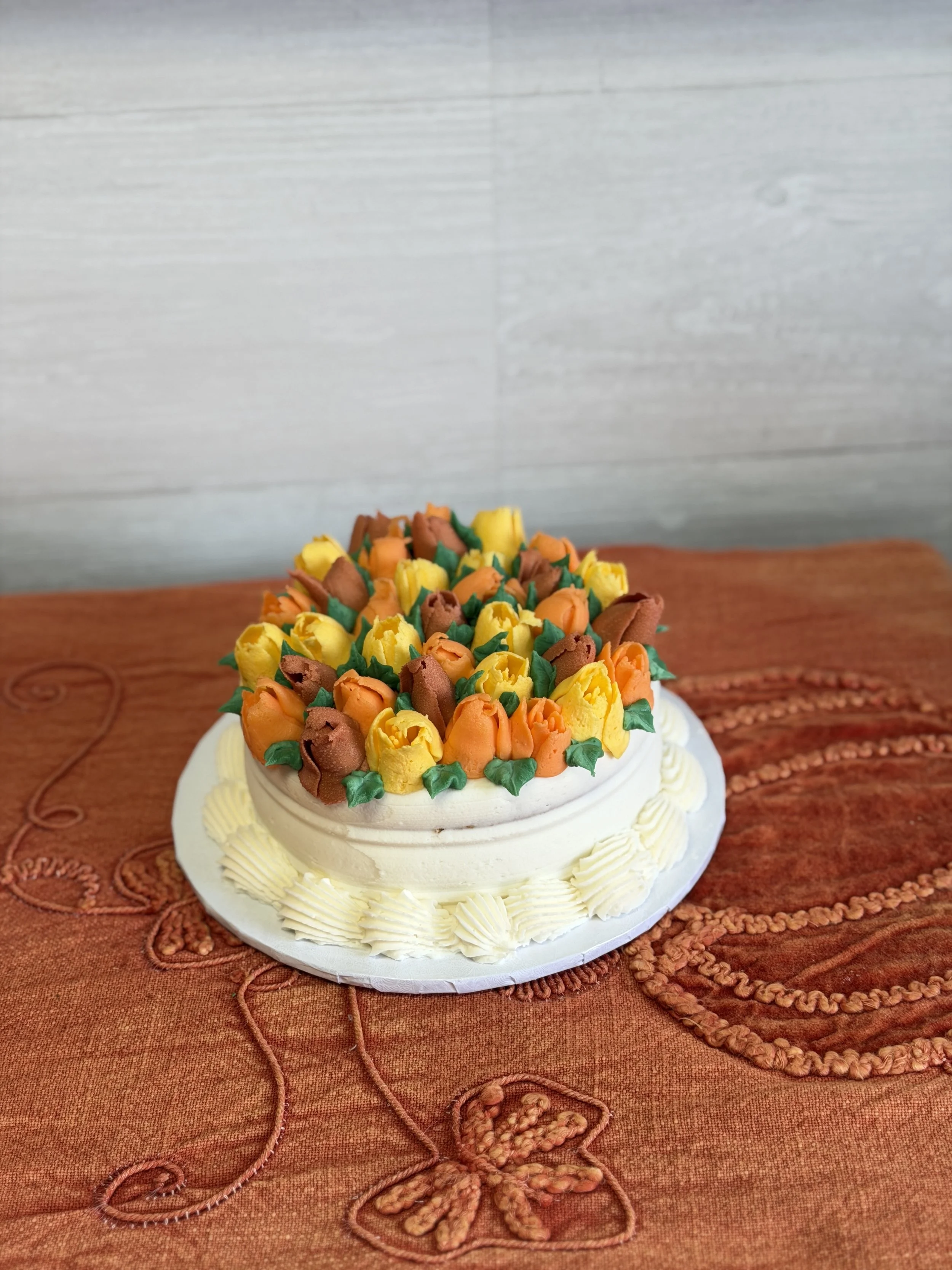 Vanilla cake: single layer