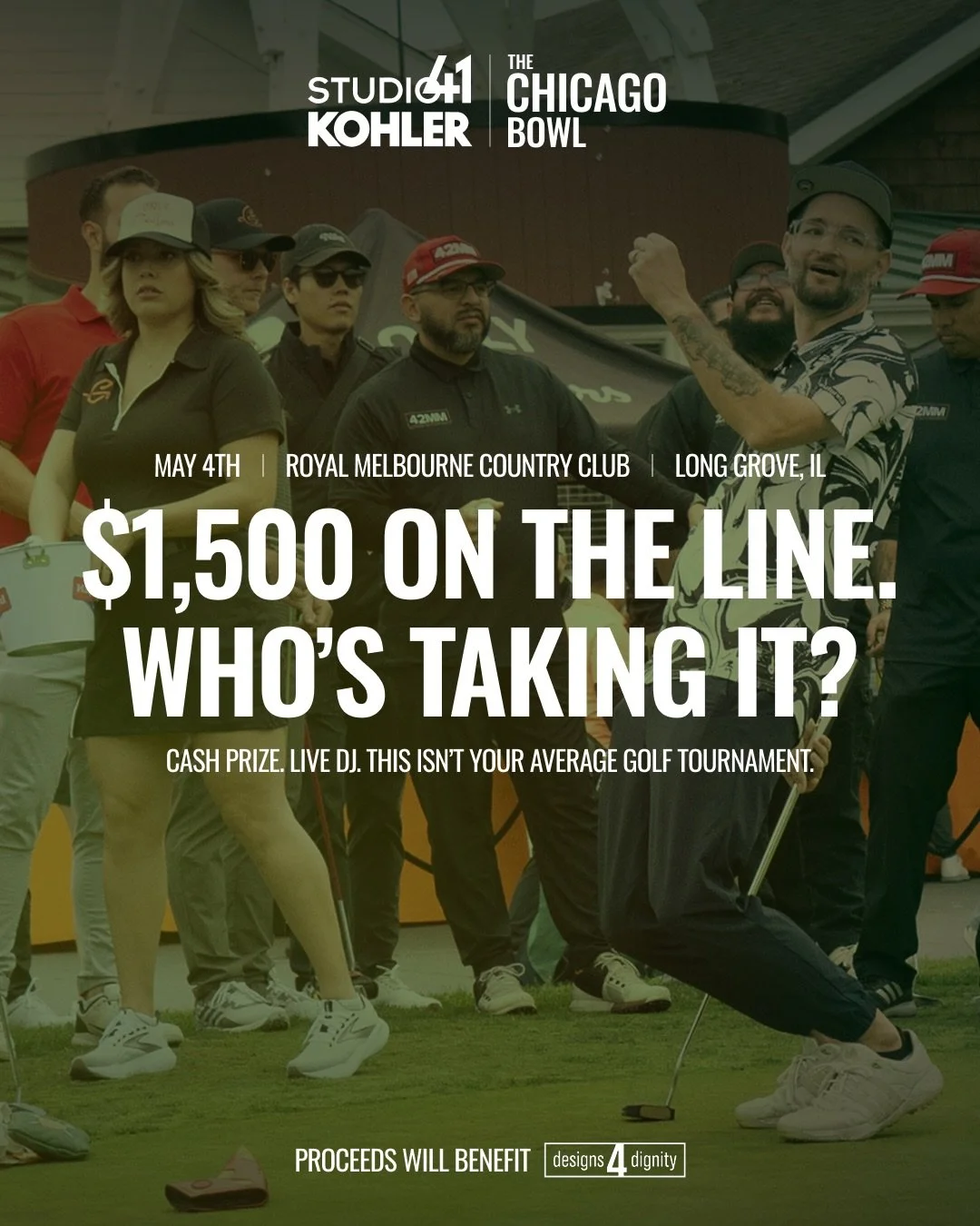 The Studio41 Chicago Bowl is bringing the energy, the competition, and $1,500 on the line.

A full-day experience. LIVE DJ, sponsor activations at every hole, and a field that&rsquo;s ready to compete.

Spots are limited. Lock in your spot now at the