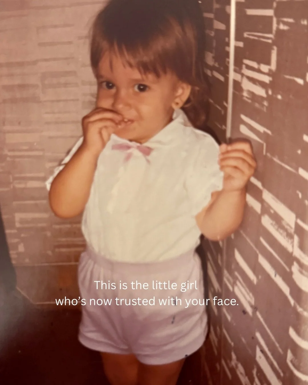 This is the little girl who&rsquo;s handling your face.

She always loved art.
She always noticed the tiny details.
She grew up&hellip; and now she gets to shape confidence for a living.

Be gentle with people&rsquo;s dreams &mdash; some of us built 