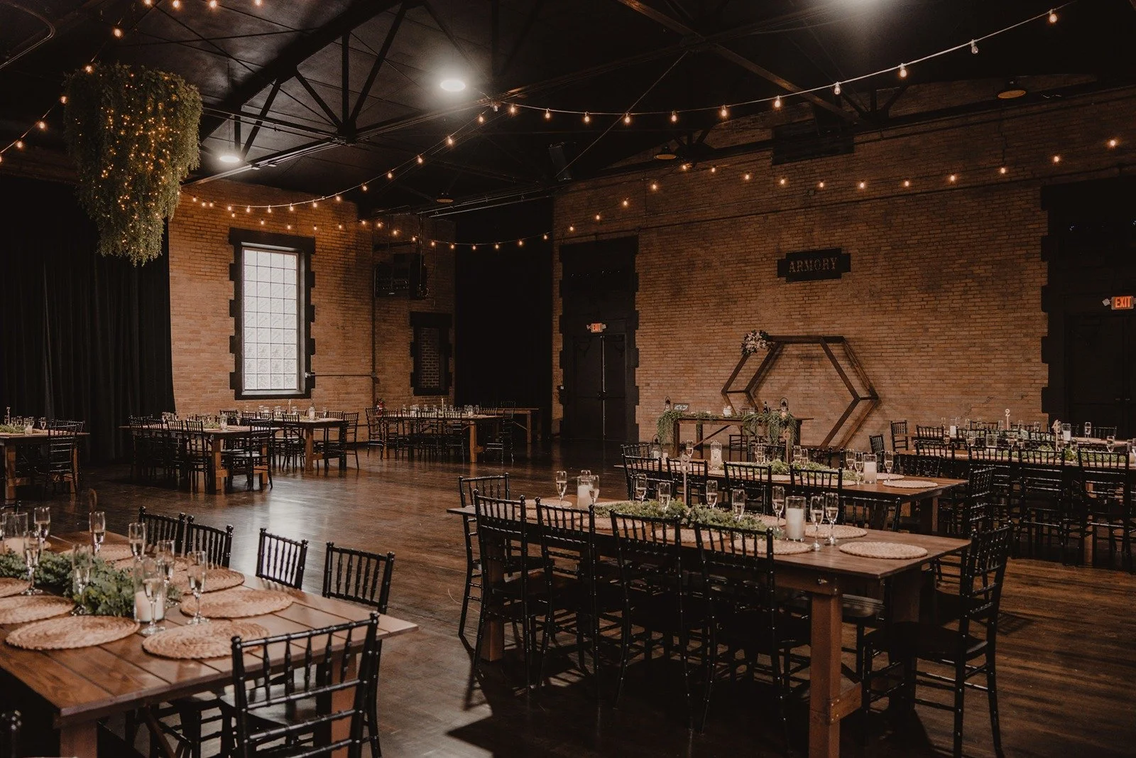 wedding venues in scranton pa the armory with tables set up in reception