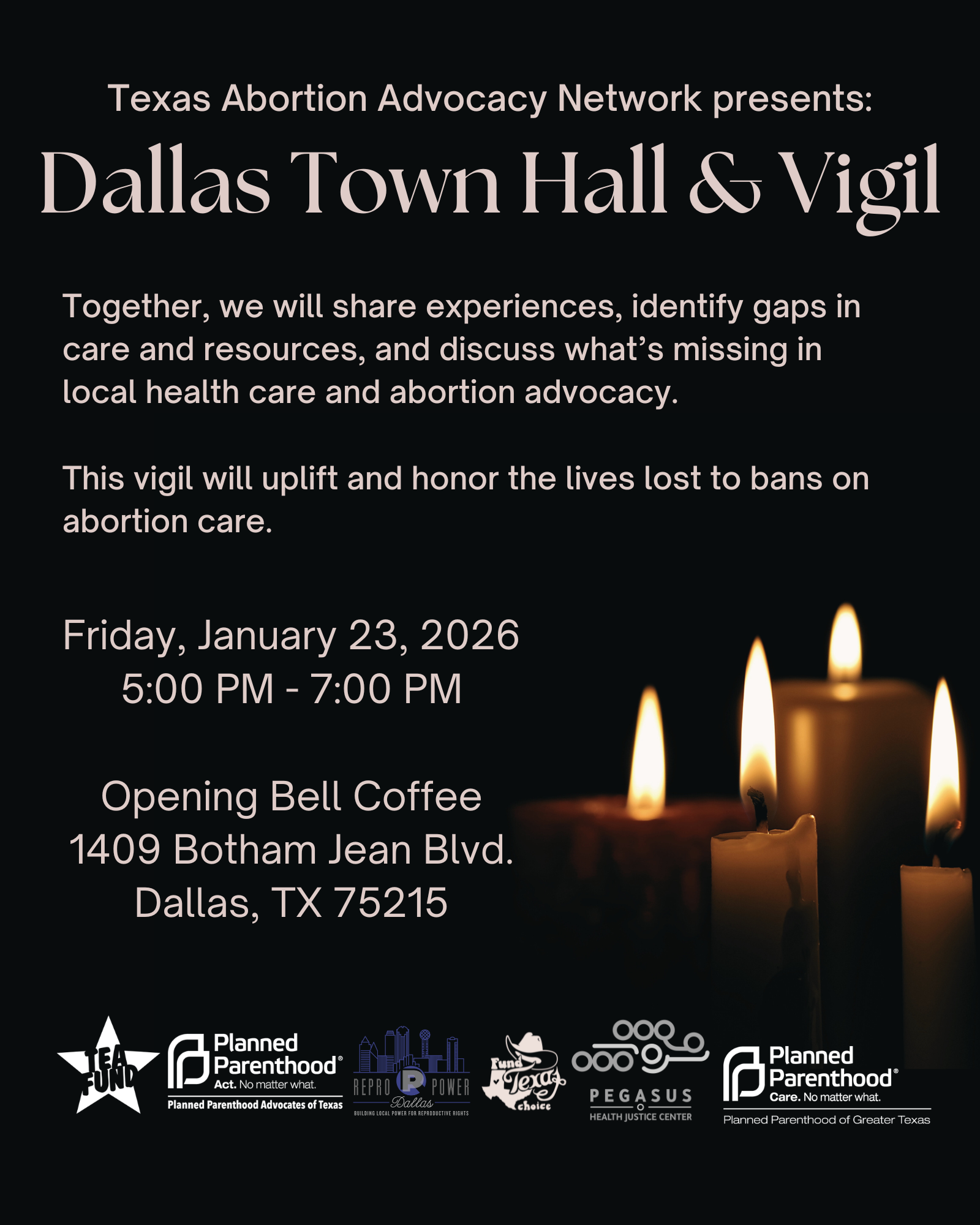 TAAN Hall and Community Vigil - Dallas