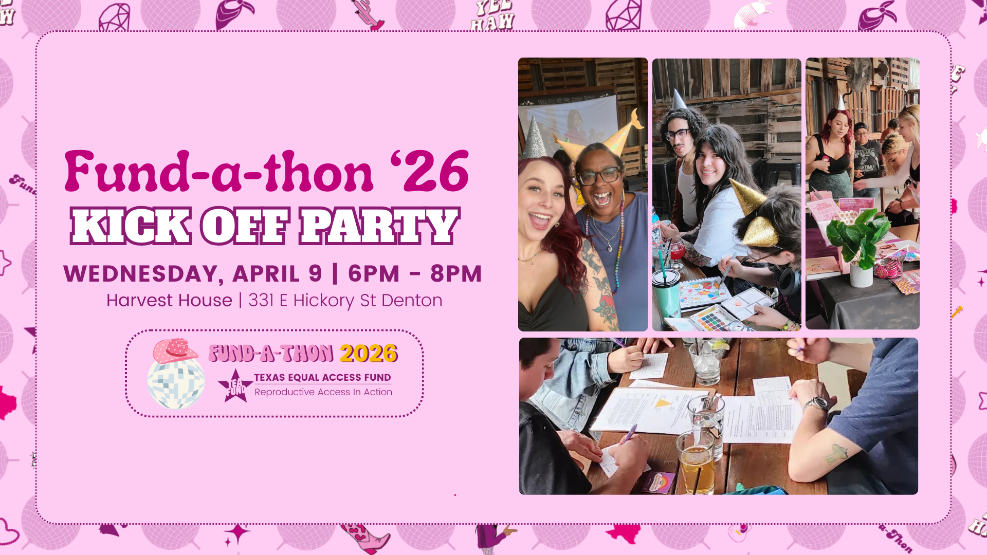 Fund-a-thon kick off party: Denton Edition