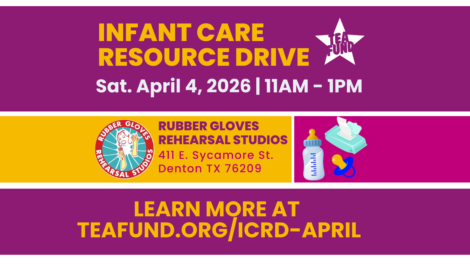 Infant Care Resource Drive In-Person April 2026