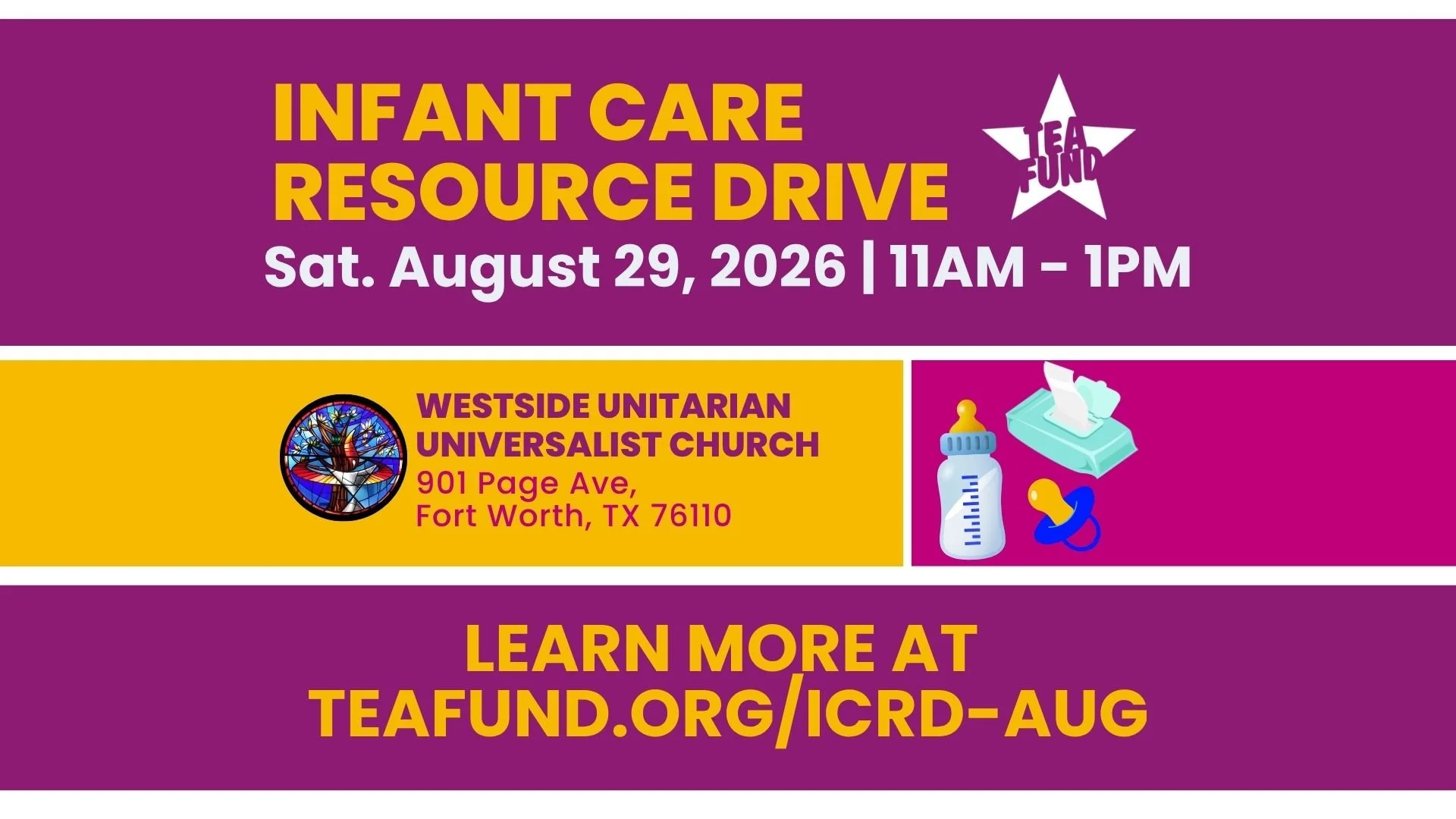 Infant Care Resource Drive August 2026