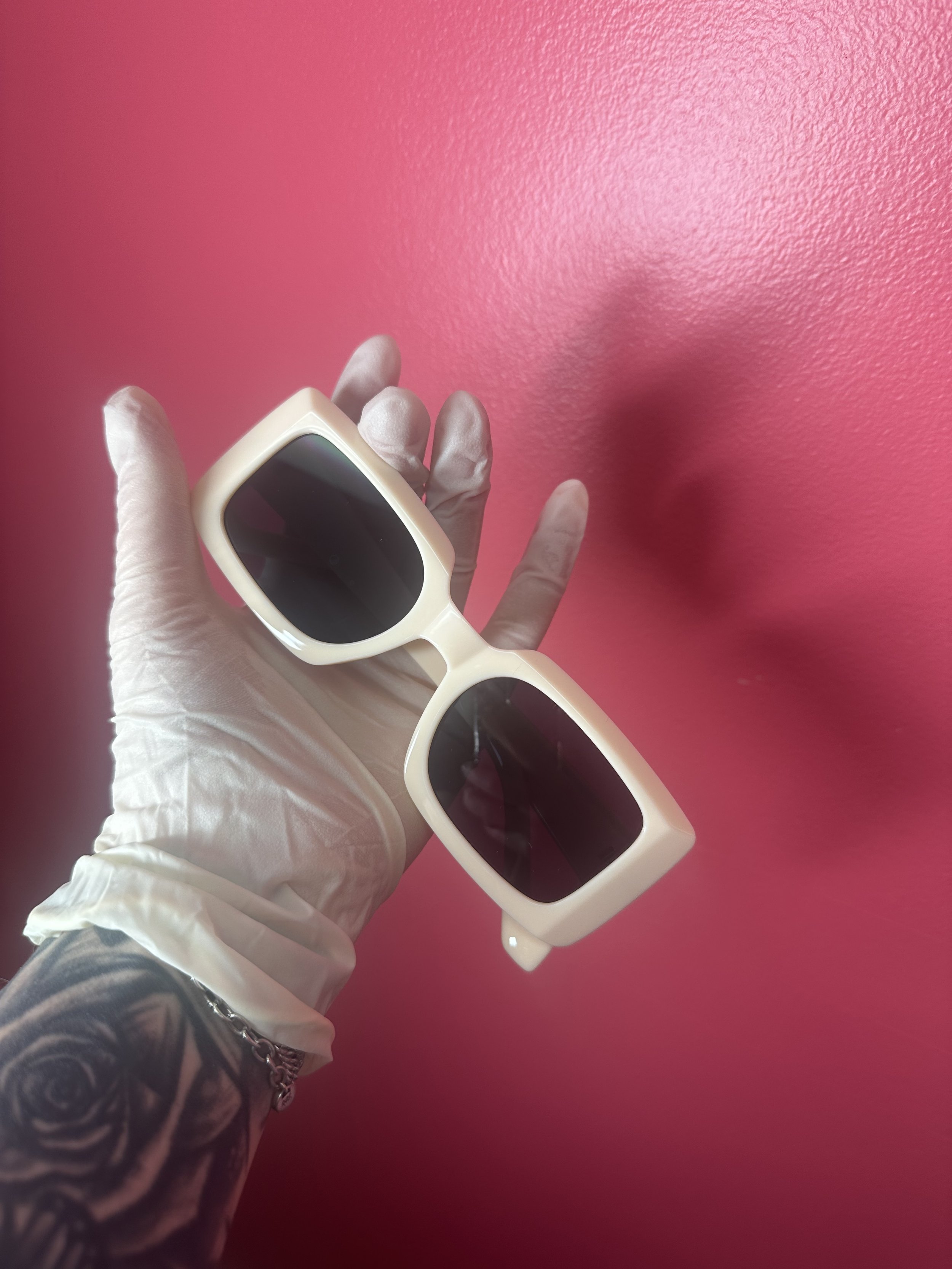 Beige Grey Trendy Sunglasses