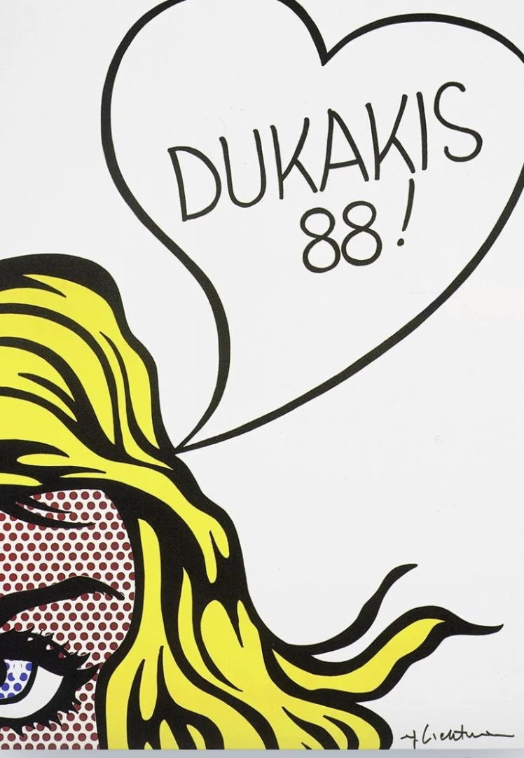 Dukakis 88! Roy Lichtenstein poster
