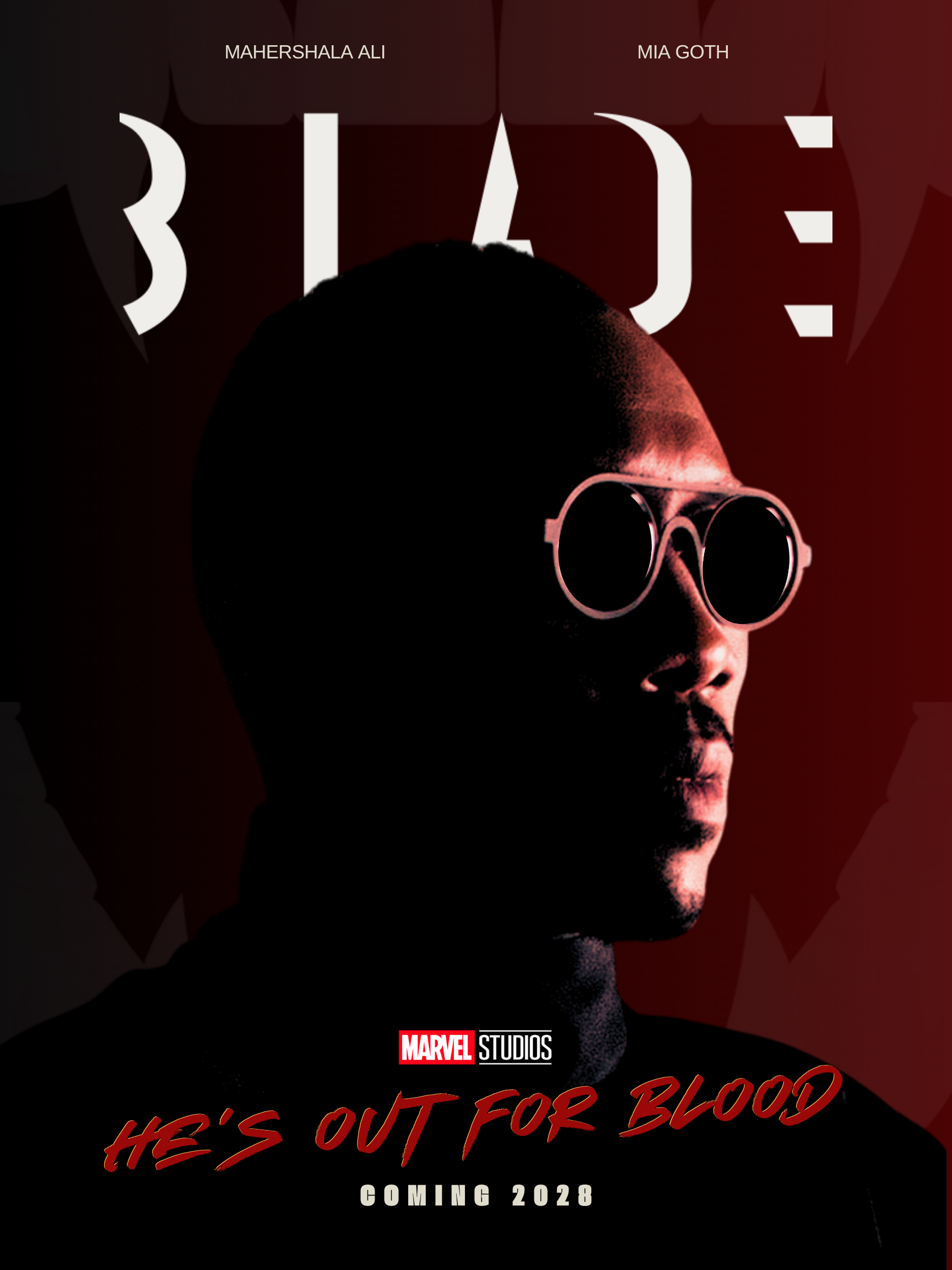 promo poster concept for upcoming blade film. made in canva. (not associated with marvel studios)