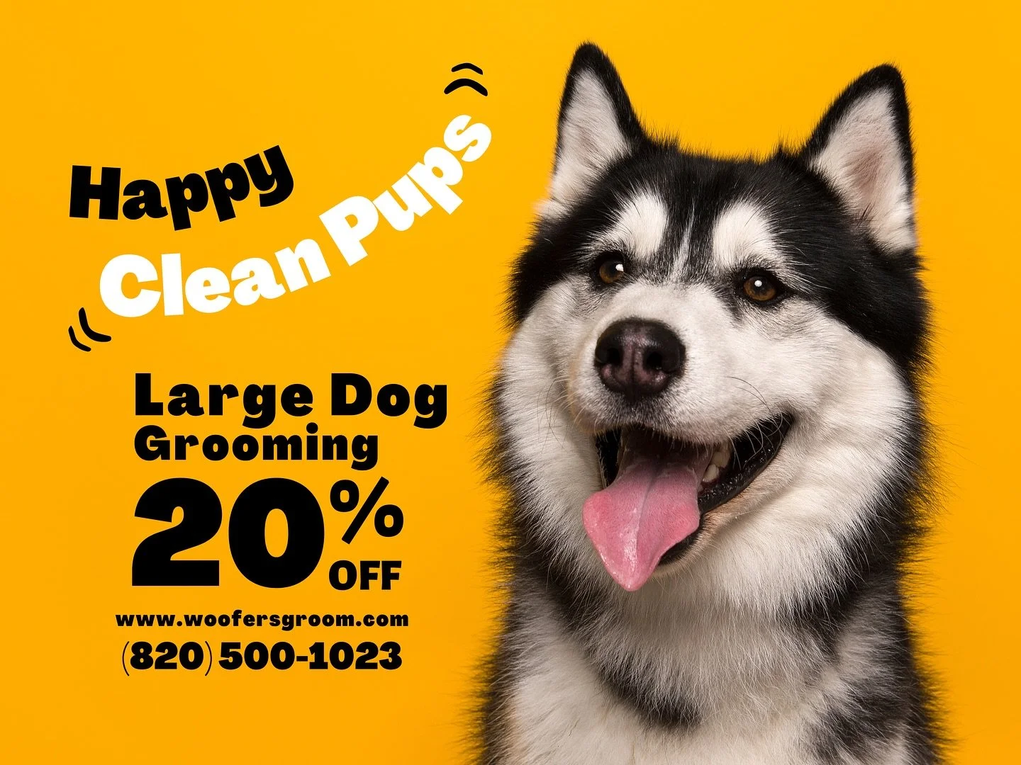 📞 CALL or TEXT now: (820) 500-1023
🐾 We ❤️ BIG DOGS! At Woofers, we specialize in large breeds - from Huskies to Shepherds to Newfies.
✨ It’s shedding season and the holidays are around the corner, let’s get your pup looking fresh and