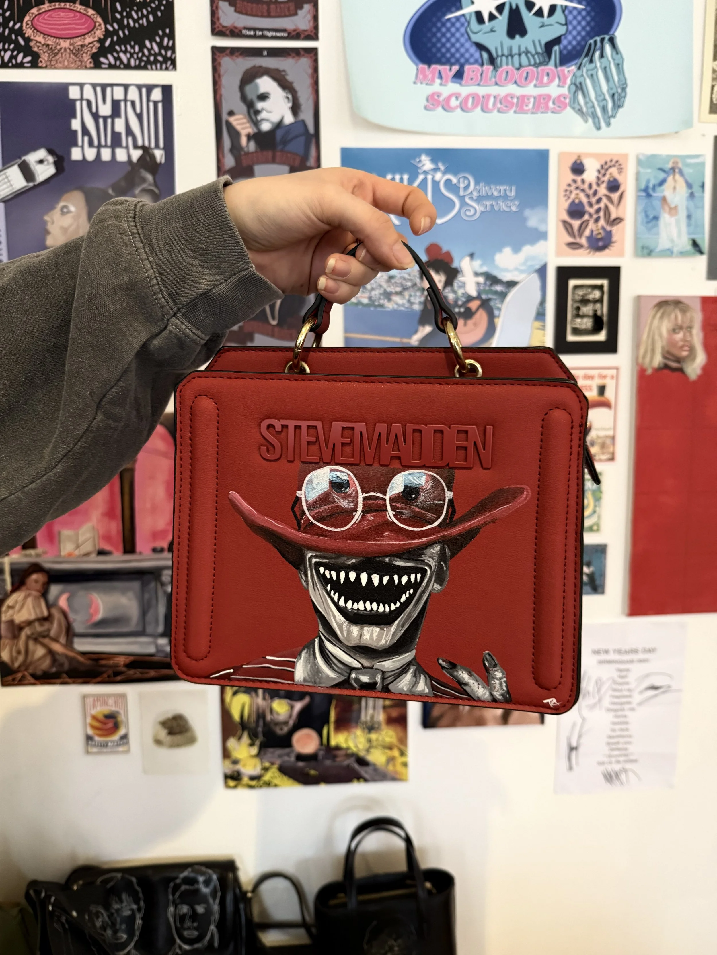 The Crooked Man painted bag 
