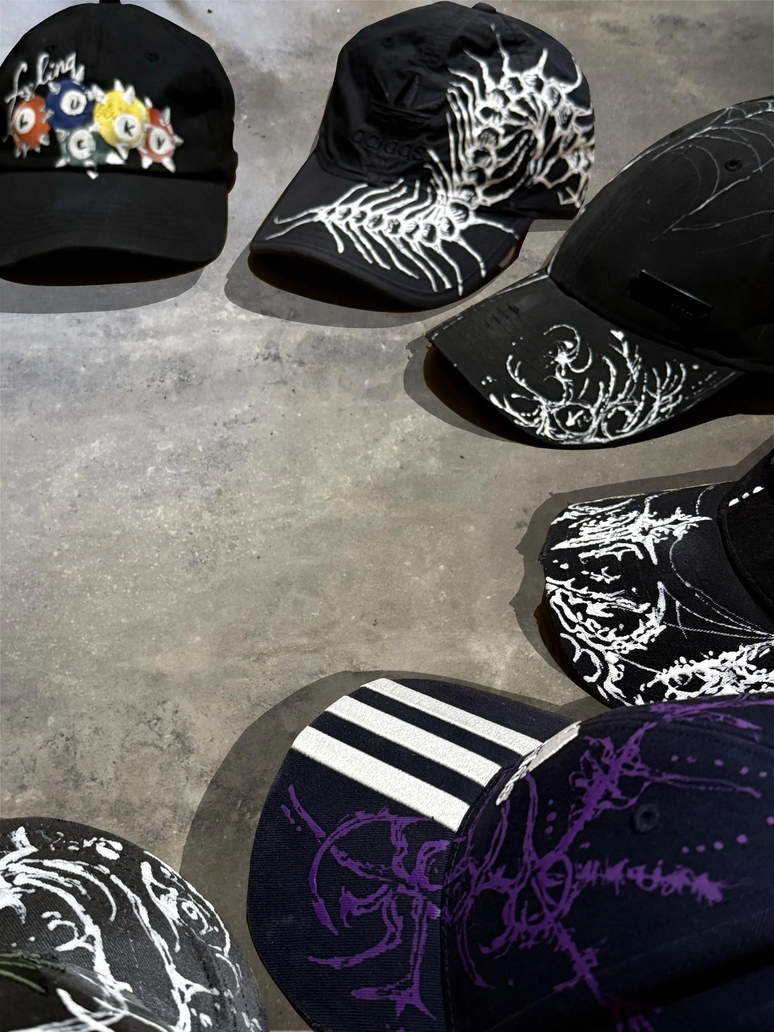 A collection of custom hats 