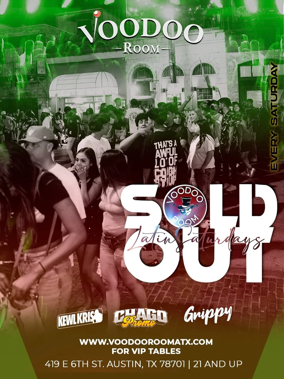 SOLD OUT SATURDAY 🔥
Voodoo Room is the place to be tonight! Every table booked, every section lit &mdash; you already know the vibes. 💃🏽🕺🏽

If you didn&rsquo;t lock in your spot early, good luck getting in 😏
Let&rsquo;s make it another legendar