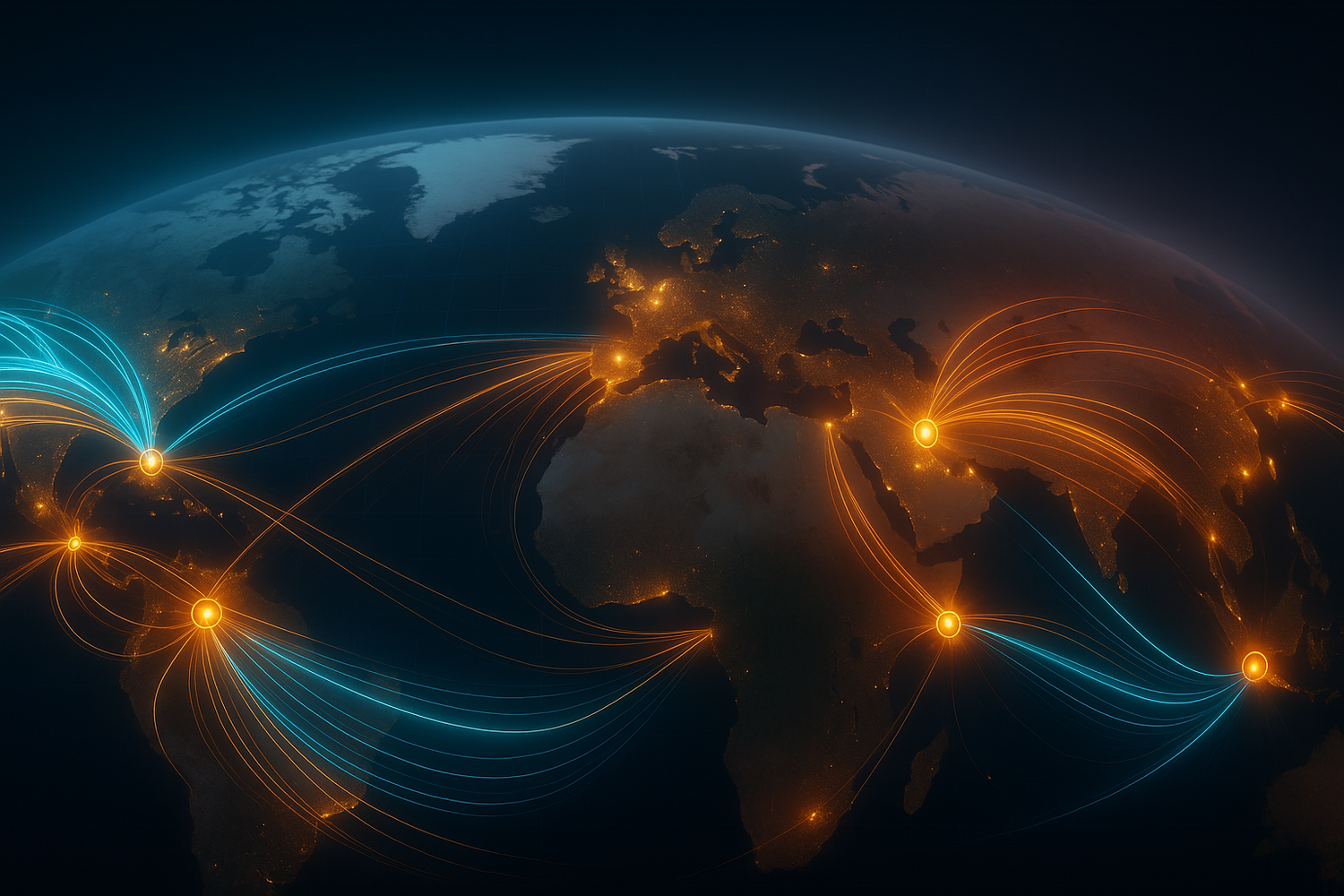 Shipping lanes and hub locations