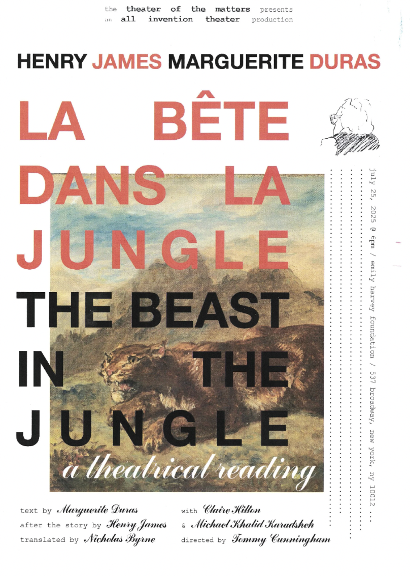Marguerite Duras’ La bête dans la jungle