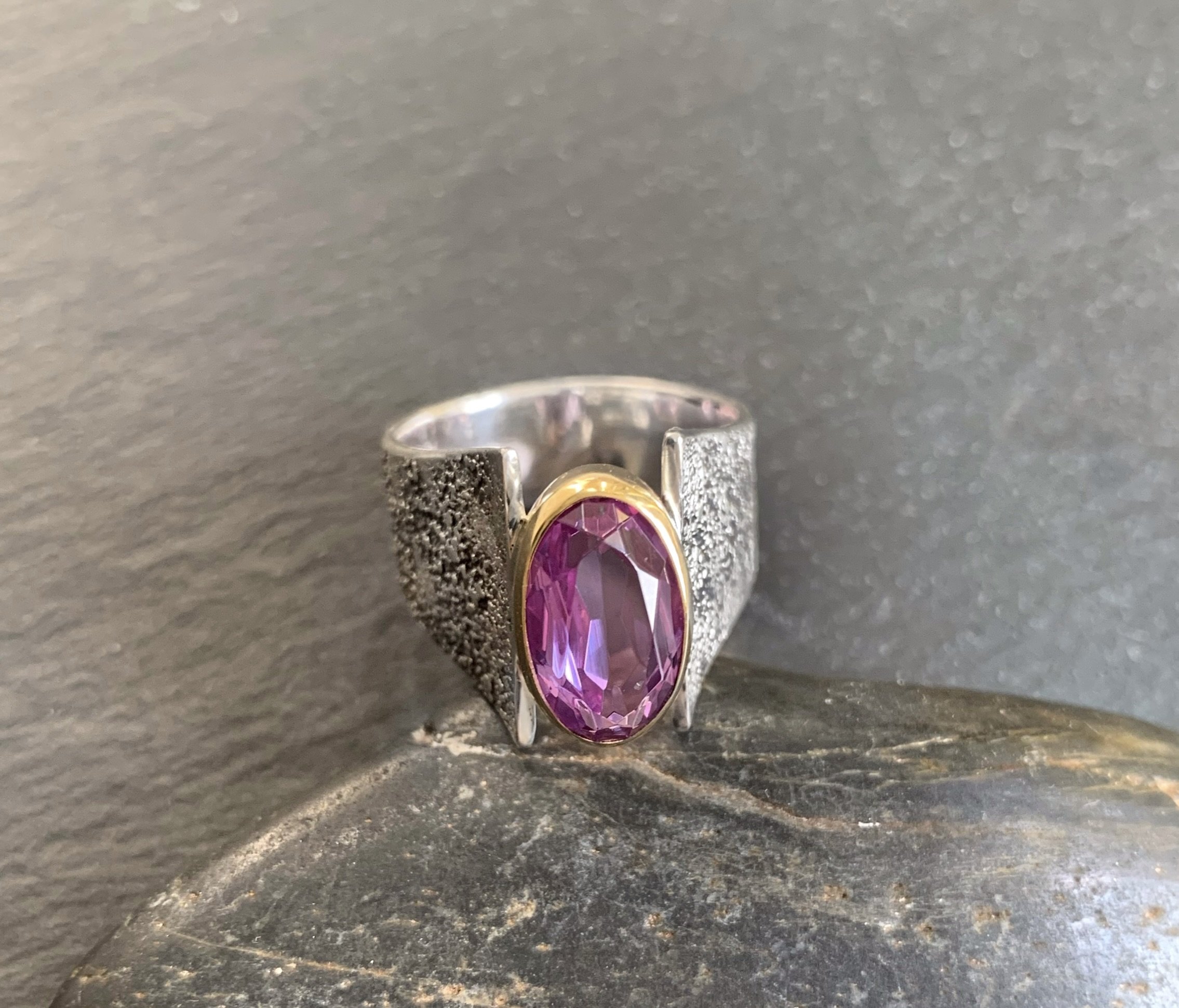 levitating Amethyst ring.