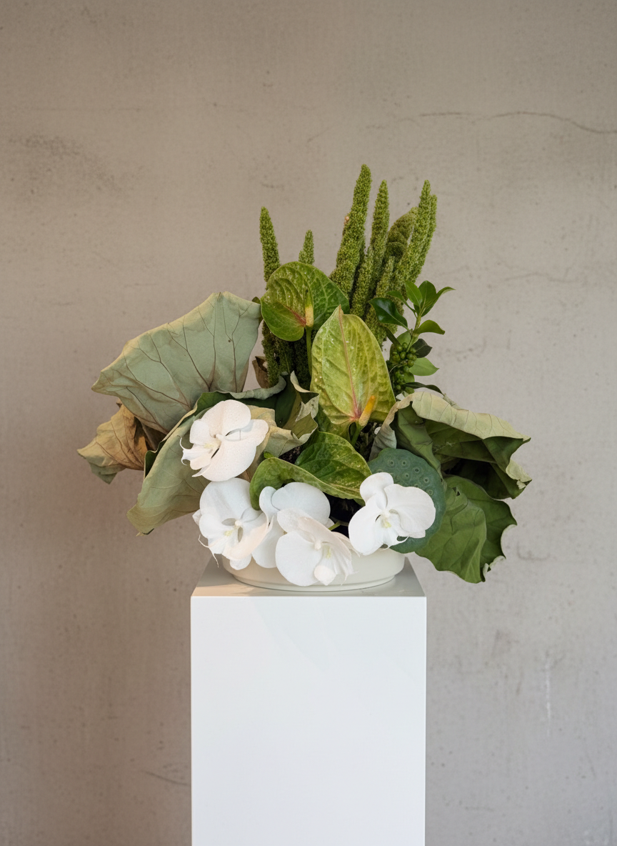 corpoate flowers, flowers in a vase, , hydrangea,hanging amaranthus,.PNG