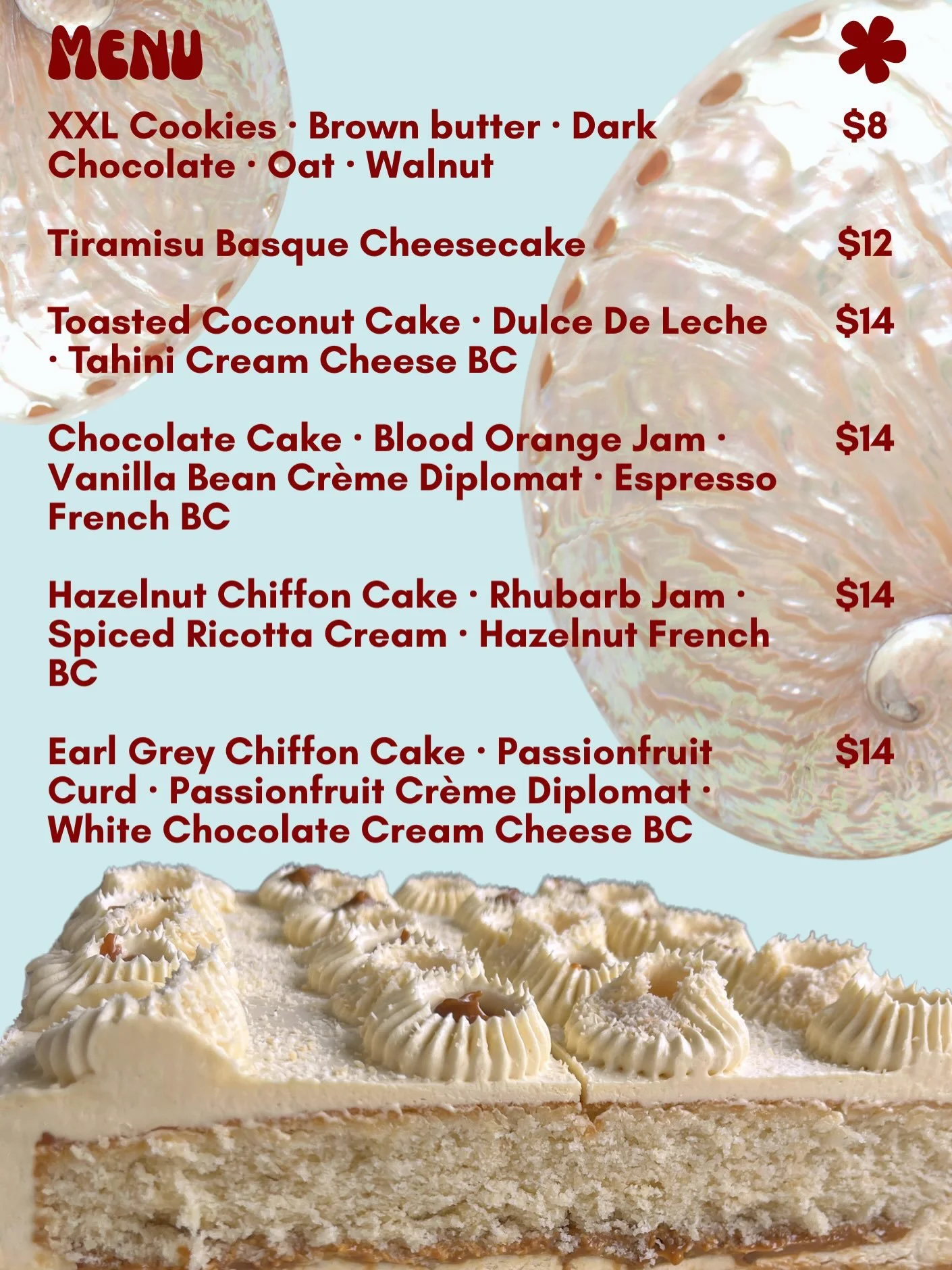 !!MENU DROP!!! ⭐️ Come to the Winter Shell Space Pop Up Shop 3rd Birthday Celebration extravaganza!! This will be my fourth bake sale with @shellspace__ and I&rsquo;ll be baking up an absolute storm!! I&rsquo;m planning to double all my quantities fo