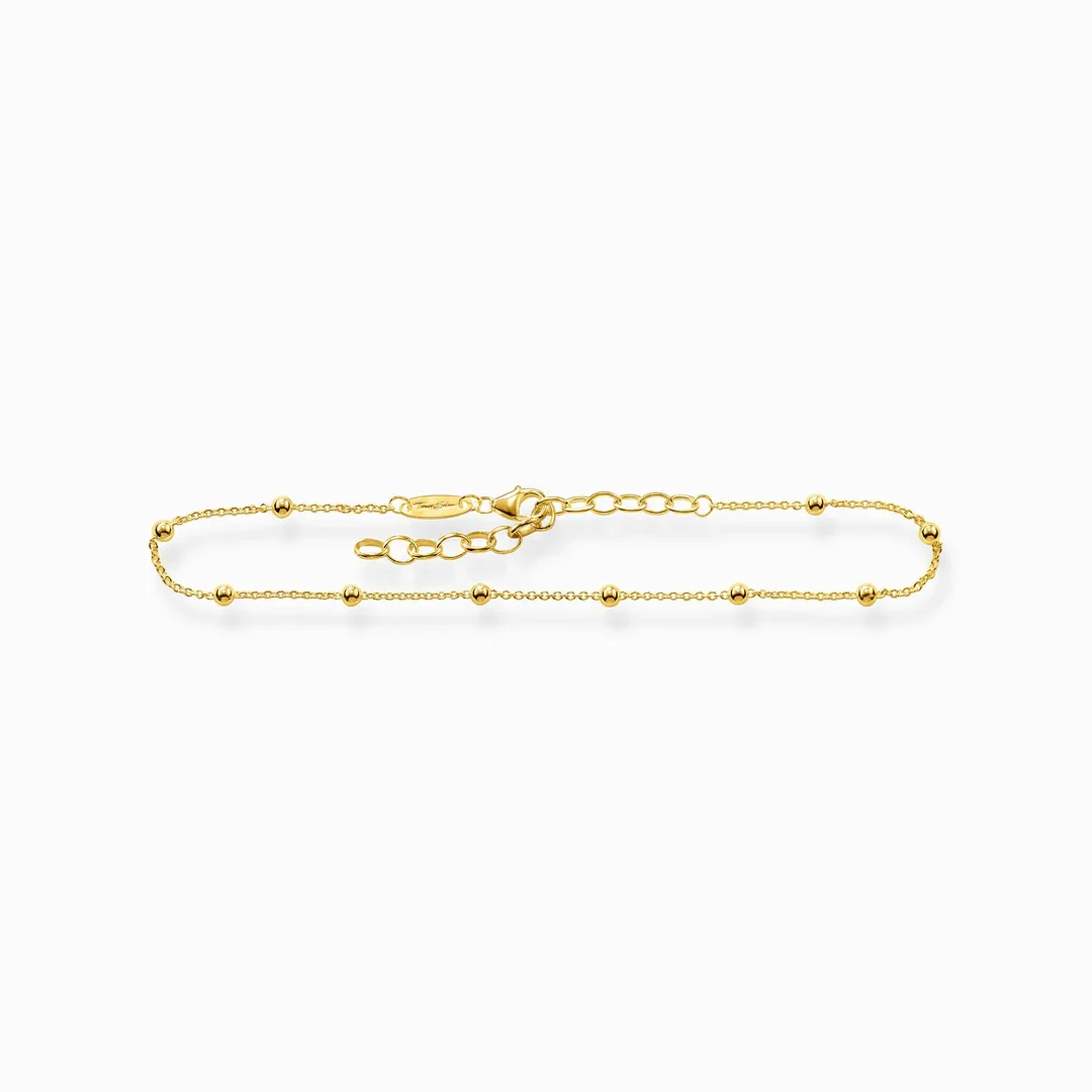 THOMAS SABO  DOTS YELLOW GOLD PLATED ANKLET 22-27cm