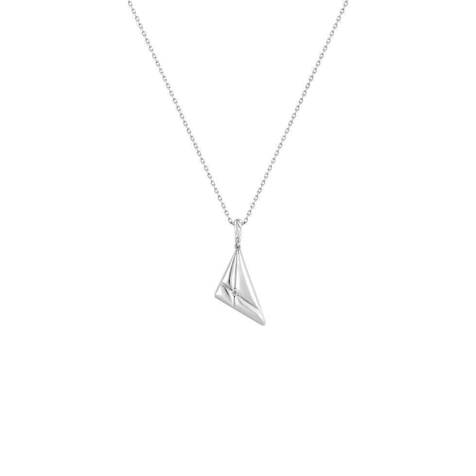 Silver Triangle Pendant Necklace
