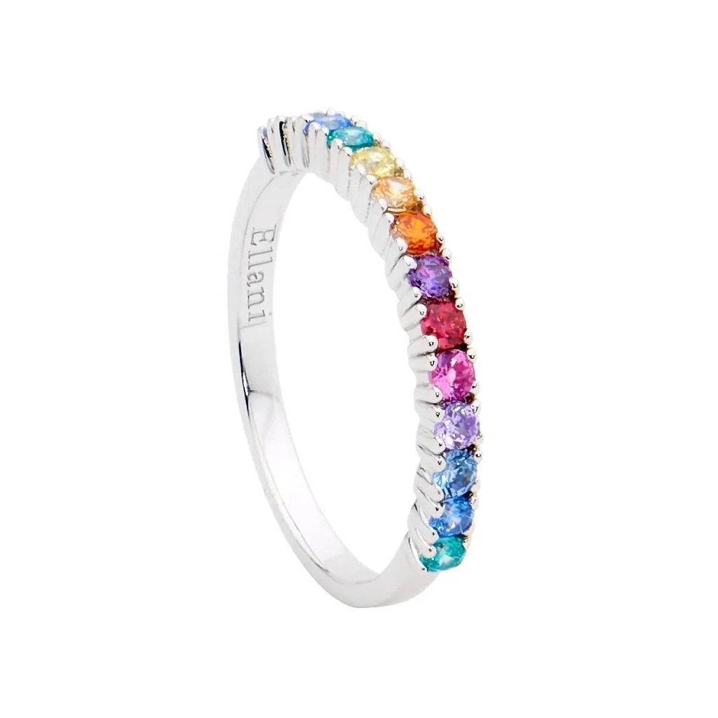 Ellani Multi Colour Cubic Zirconia Ring