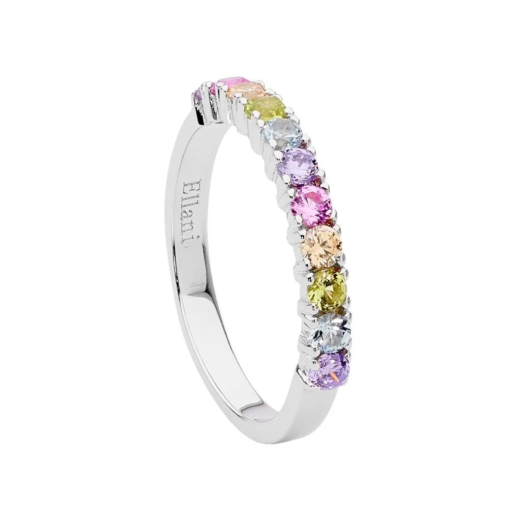 Ellani Pastel Colours Cubic Zirconia Ring