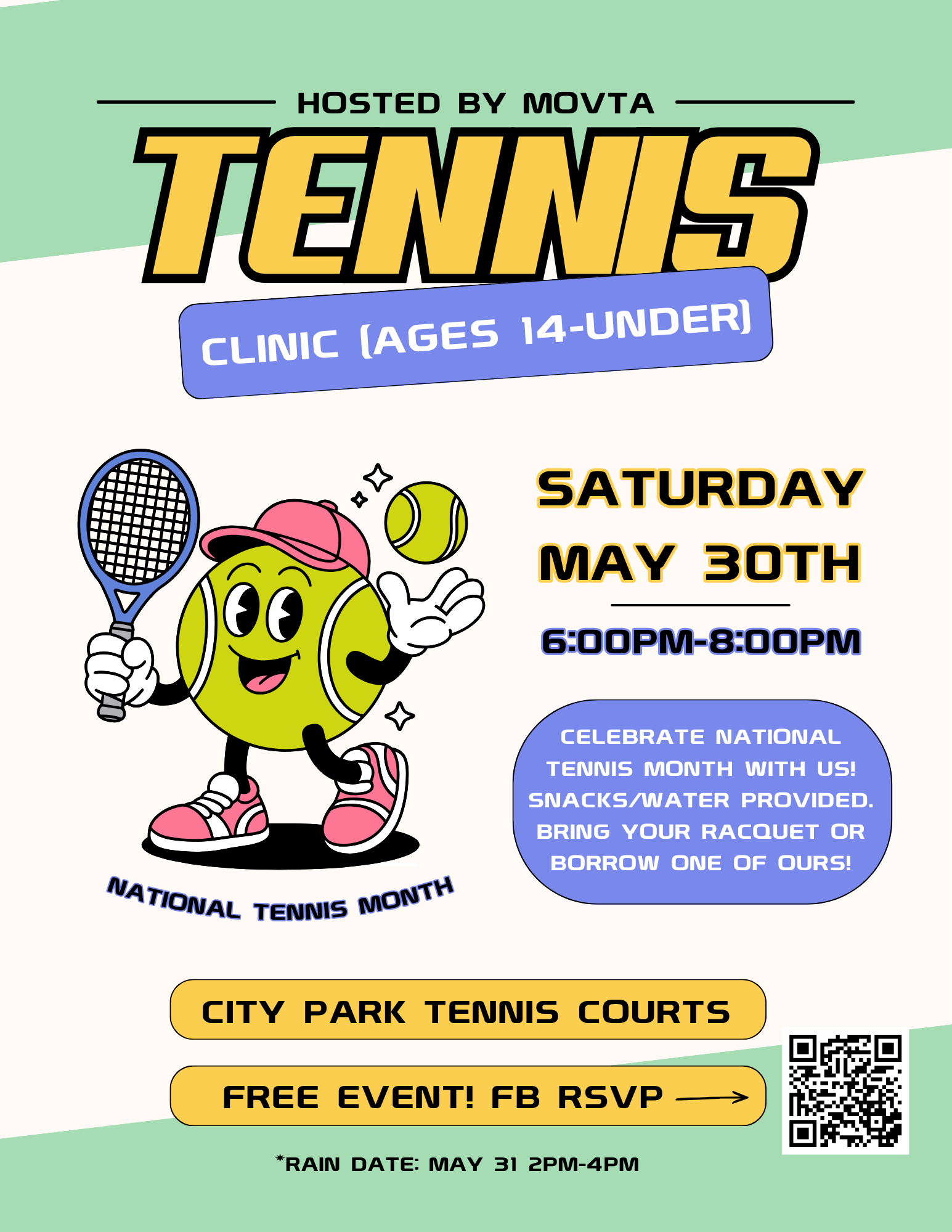 National Tennis Month Clinic