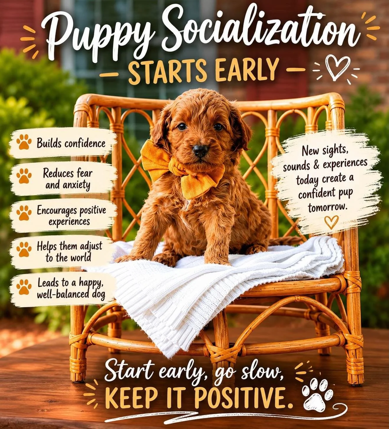 🐶✨ Puppy Socialization Matters! ✨🐶

The best thing you can do for your puppy isn&rsquo;t just love&mdash;it&rsquo;s socialization ❤️

From 3&ndash;16 weeks old, puppies are learning how the world works. Every new sound, person, place, and experienc