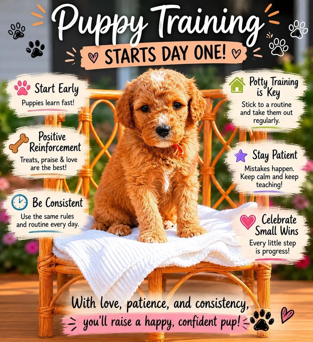 🐶✨ Puppy Training Starts Early! ✨🐶

At Bellemere Goldendoodles, we believe a well-trained puppy makes a confident, happy family companion ❤️

Training doesn&rsquo;t have to be complicated&mdash;it starts with small daily habits like:
✔️ Learning th