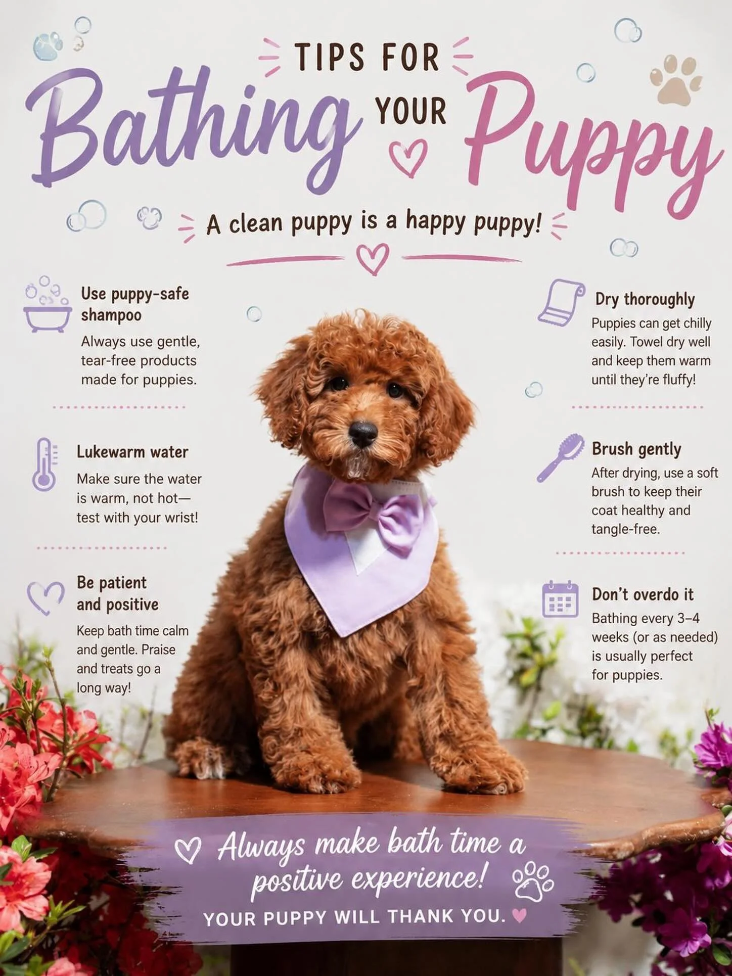 🐶🛁 Puppy Bath Time at Bellemere! 🛁🐶

Bath time isn&rsquo;t just about getting clean&mdash;it&rsquo;s part of raising a confident, well-socialized puppy ❤️

At Bellemere Goldendoodles, we gently introduce puppies to grooming early so they learn th