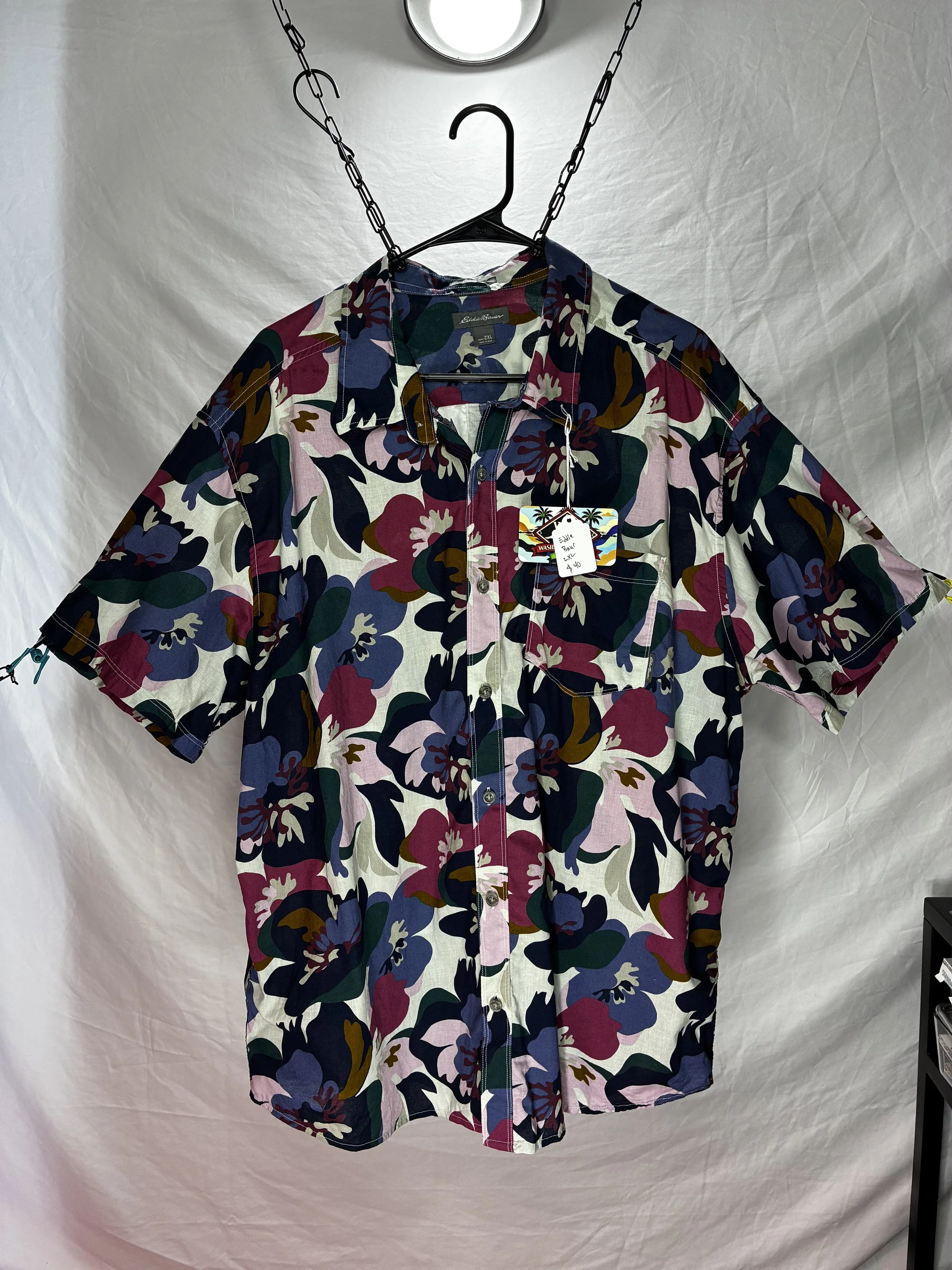 2XL Eddie Baur Floral Button Up Shirt