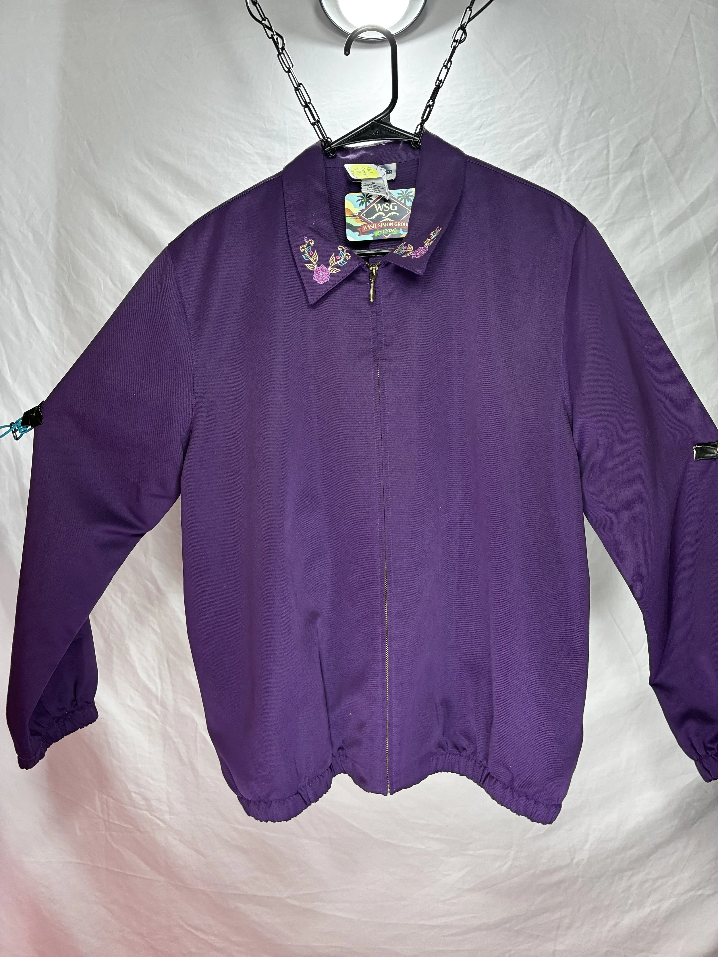 Size 18 Alfred Dunner Elegant Purple Zip-Up Jacket