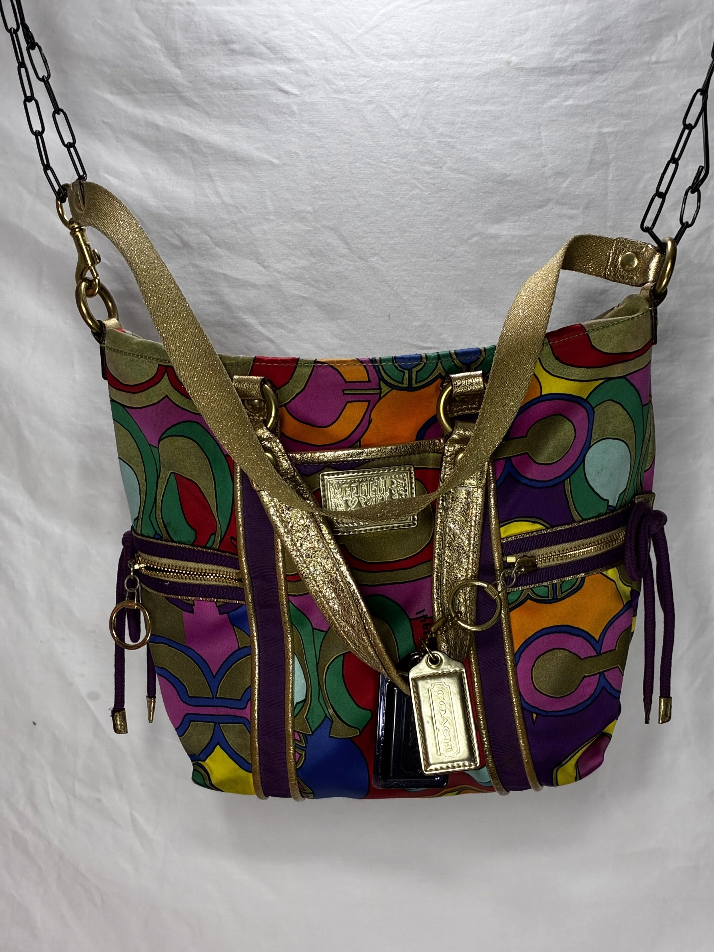 Vibrant Mosaic Coach Bag