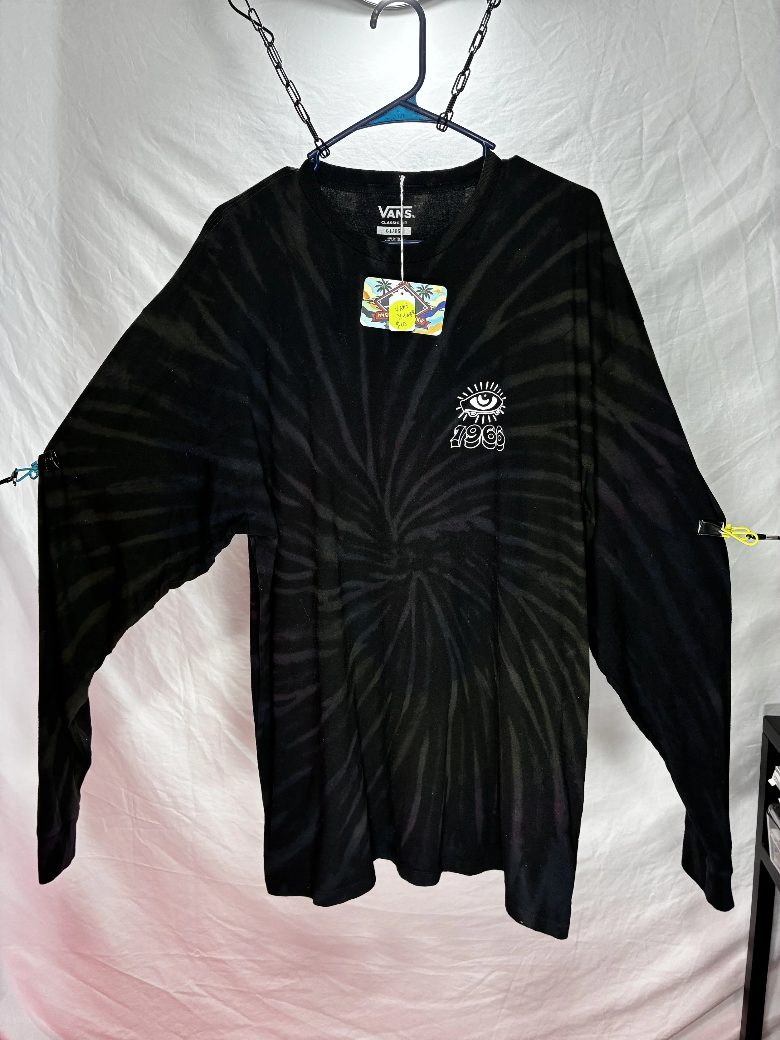 XL Retro Vans Long Sleeve Tie-dye Shirt