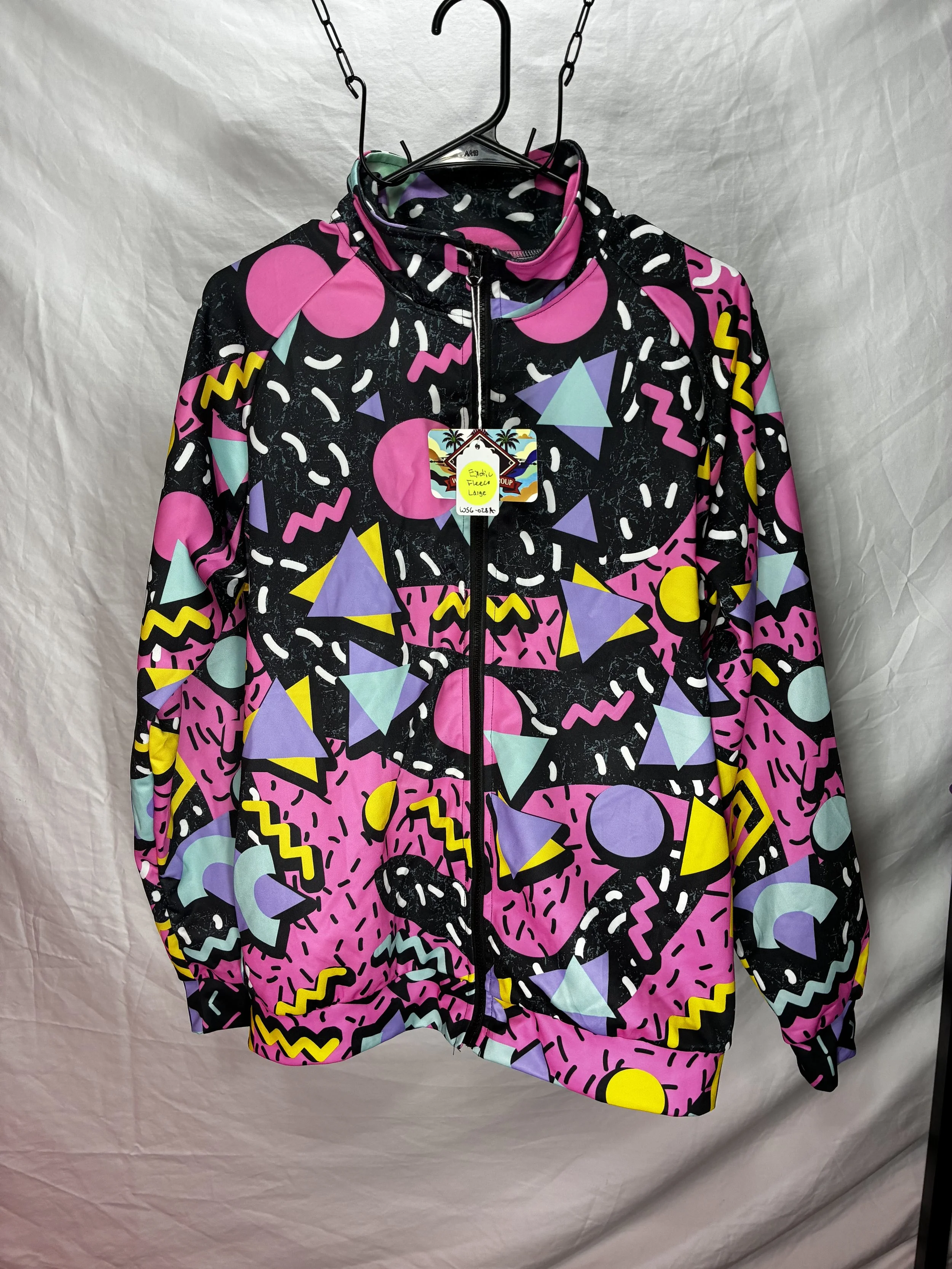 Large Abstract Party Zip-Up Fleece