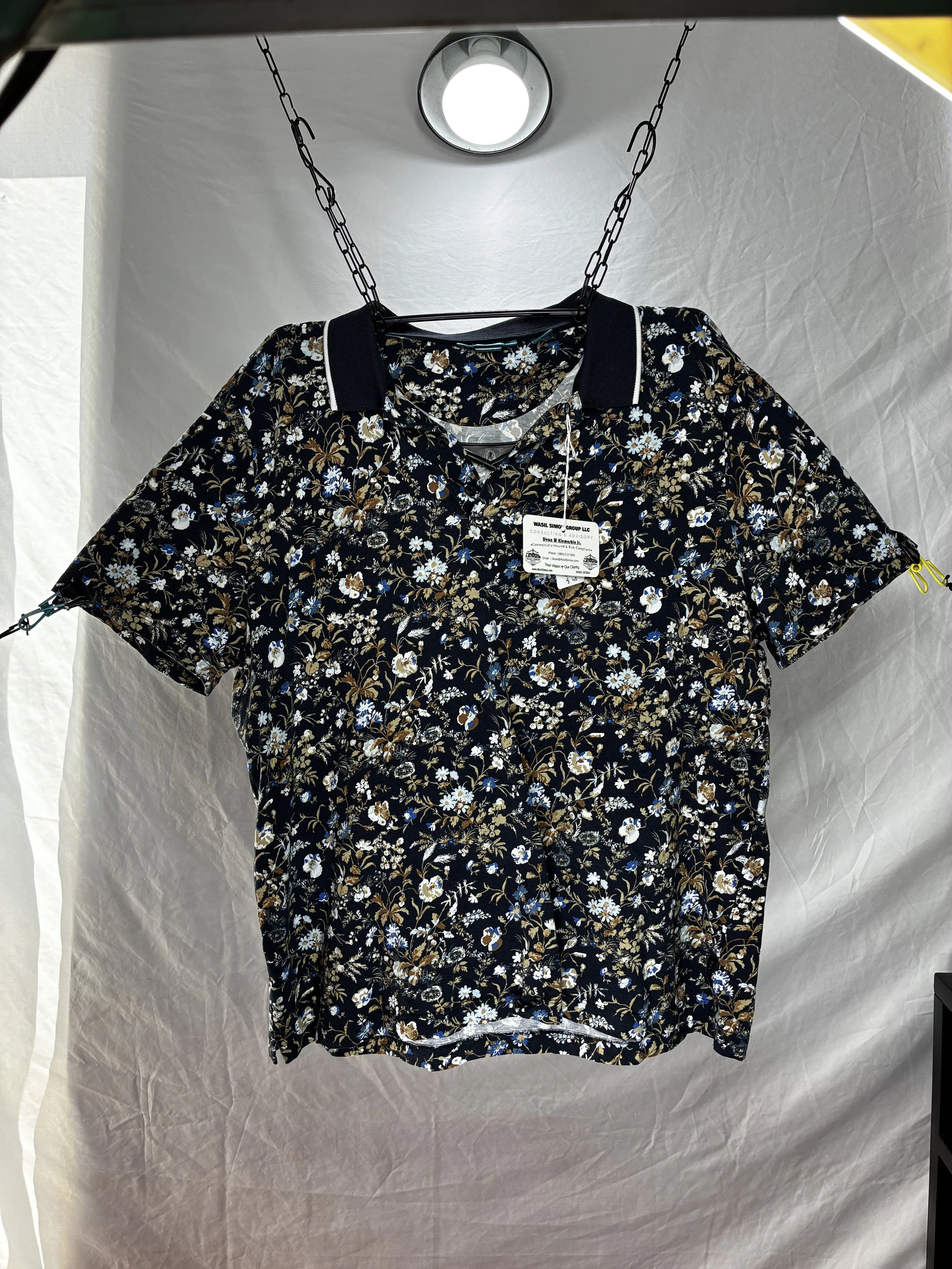 Large Perry Ellis Floral Polo