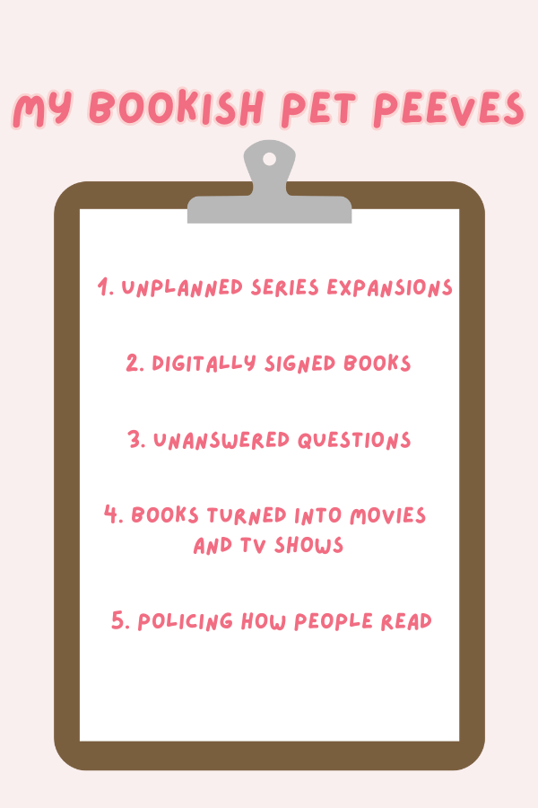 My Bookish Pet Peeves