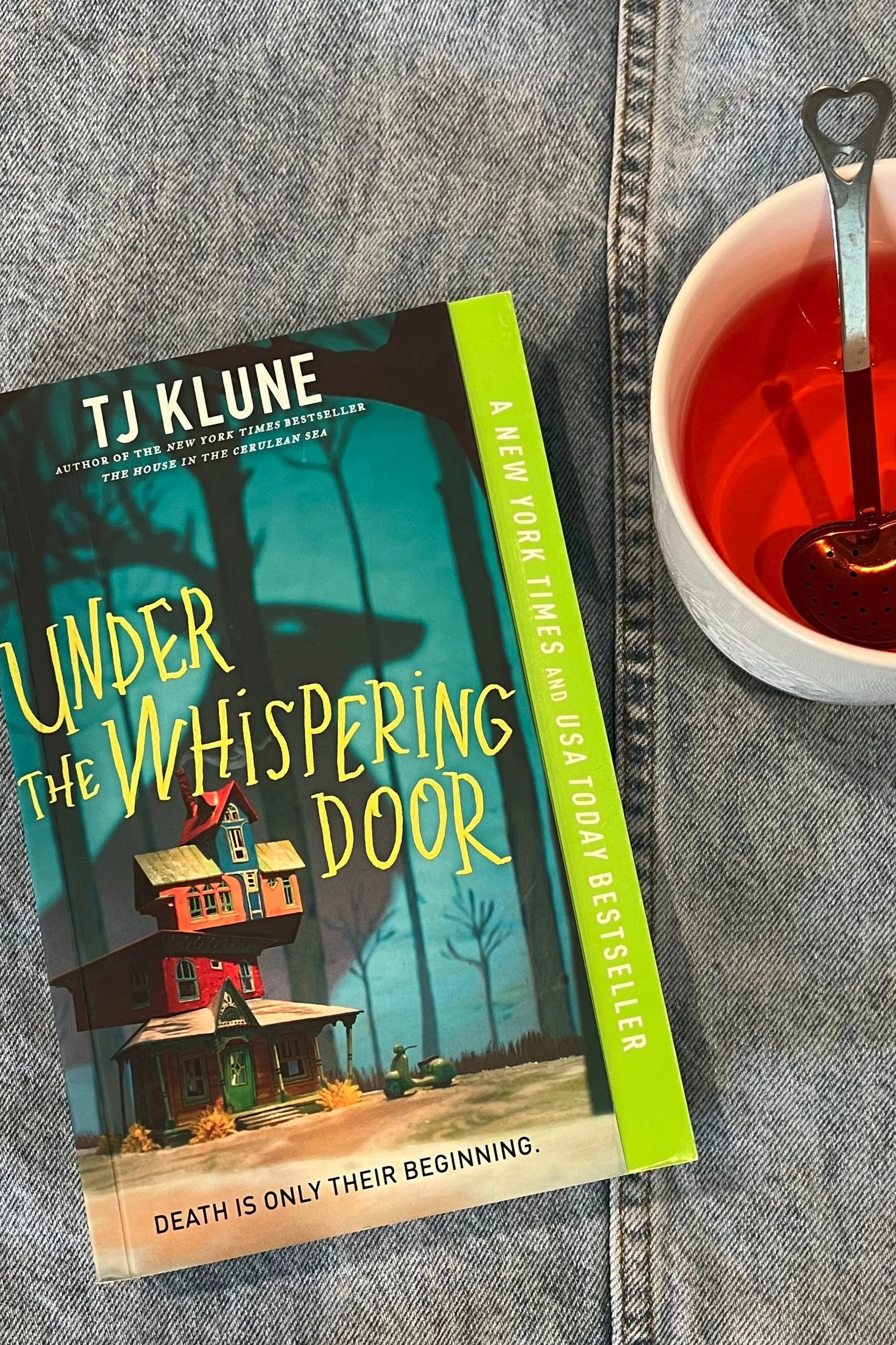 Trying tea from Under the Whispering Door